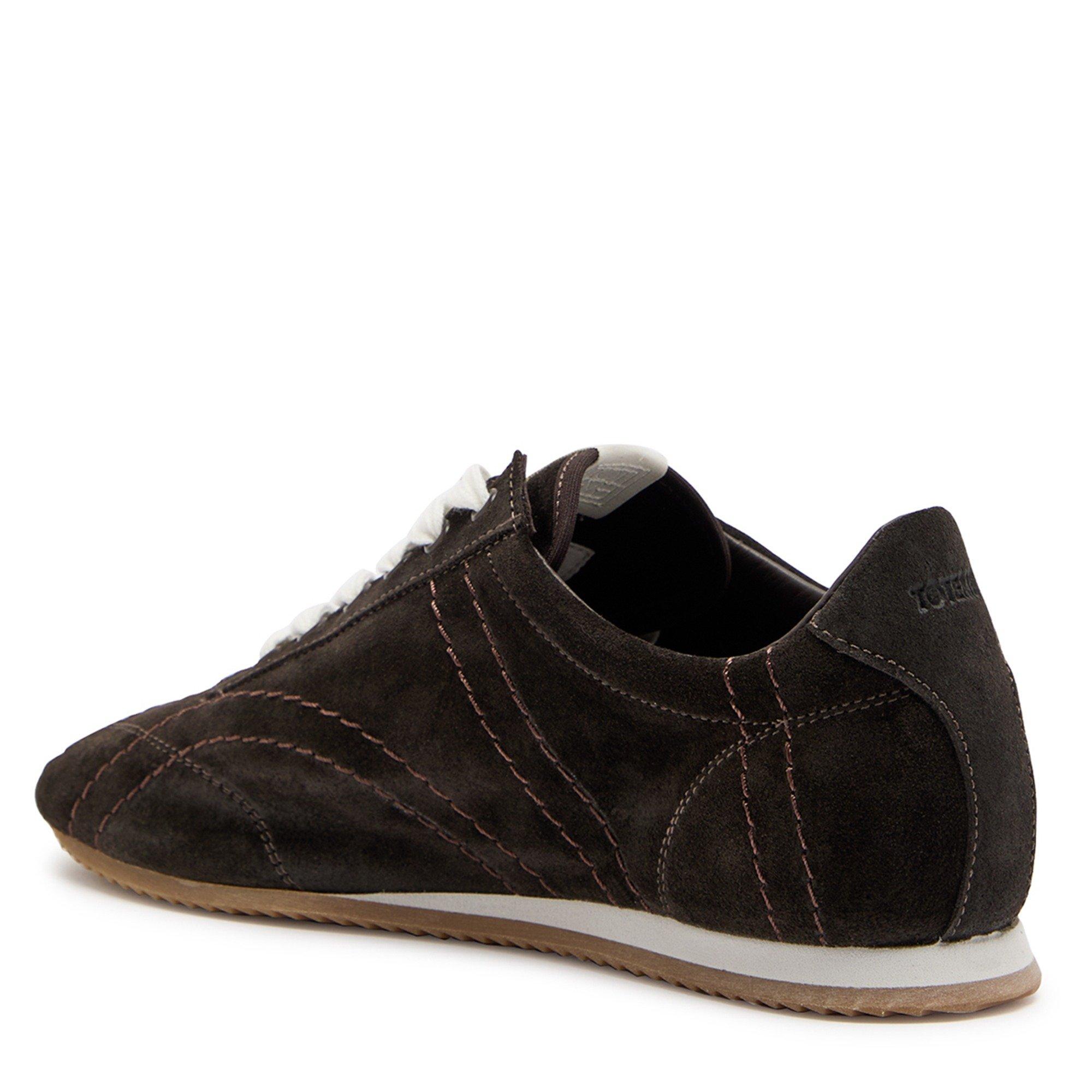 BLACK - Toteme - Women's Flex Suede Low-Top Trainers - 2
