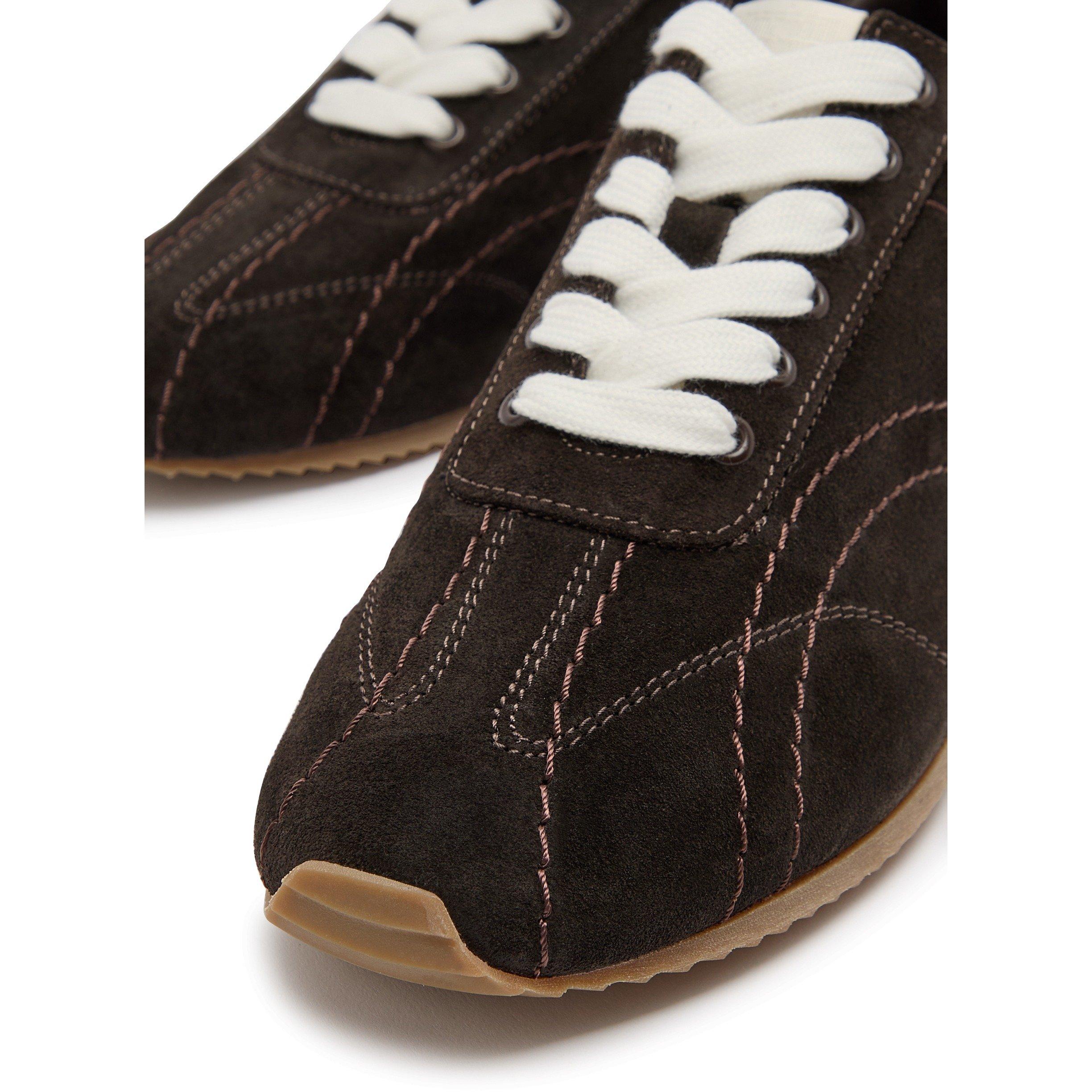 BLACK - Toteme - Women's Flex Suede Low-Top Trainers - 5