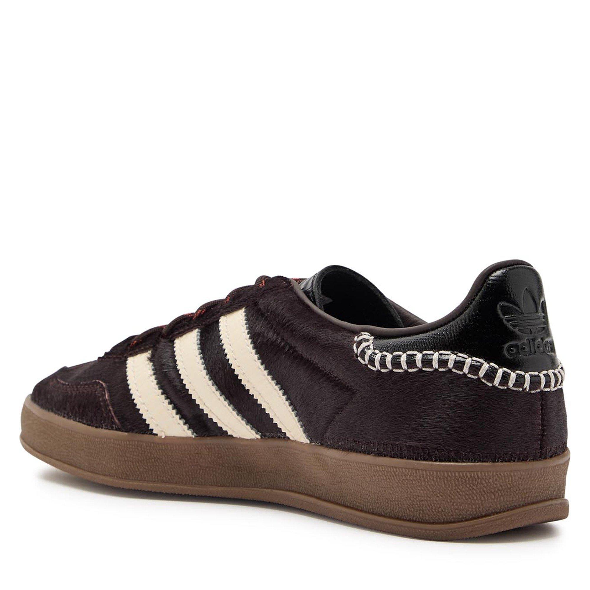 BURGUNDY - adidas Originals - Women's Wales Bonner Gazelle Pony Low-Top Trainers - 2
