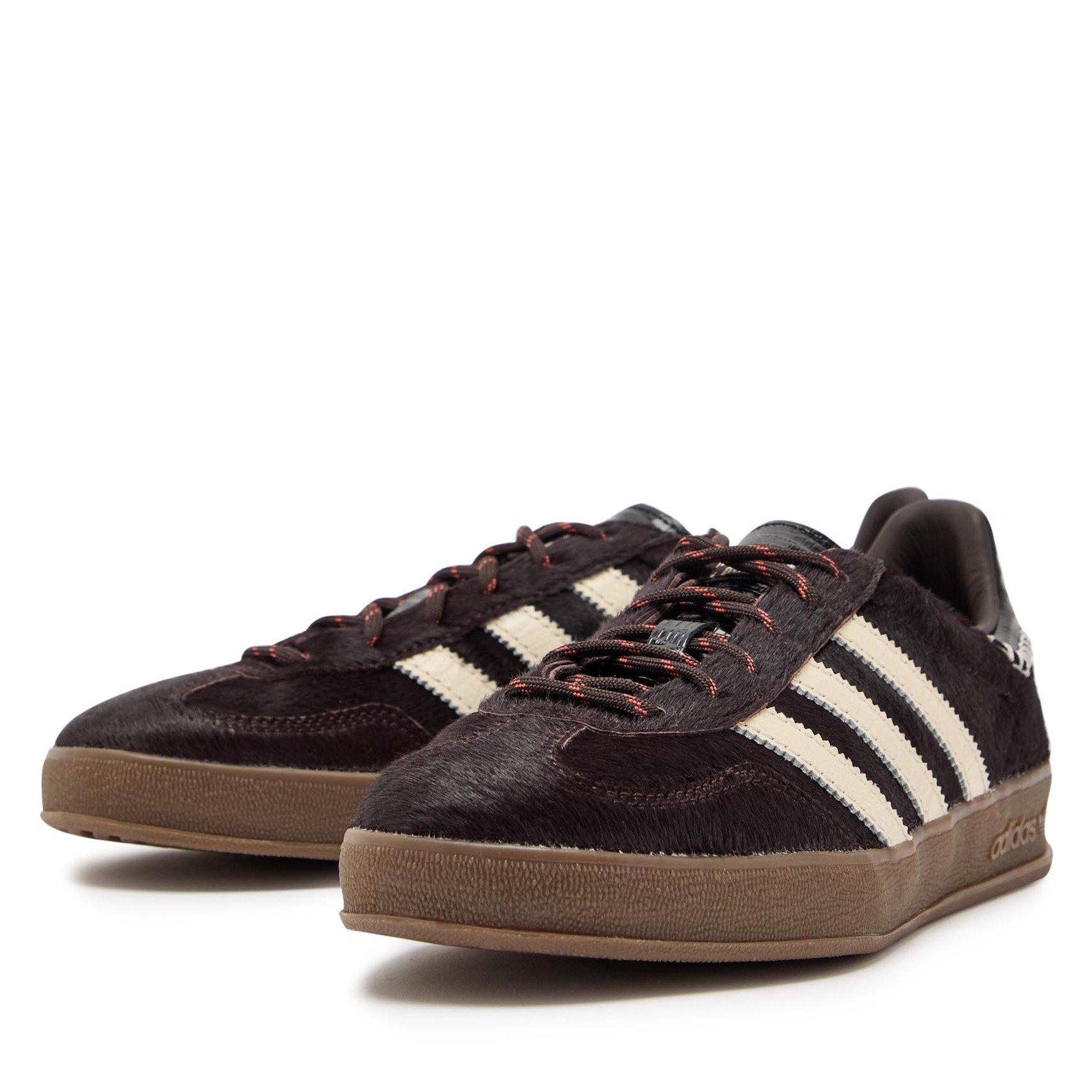 BURGUNDY - adidas Originals - Women's Wales Bonner Gazelle Pony Low-Top Trainers - 3