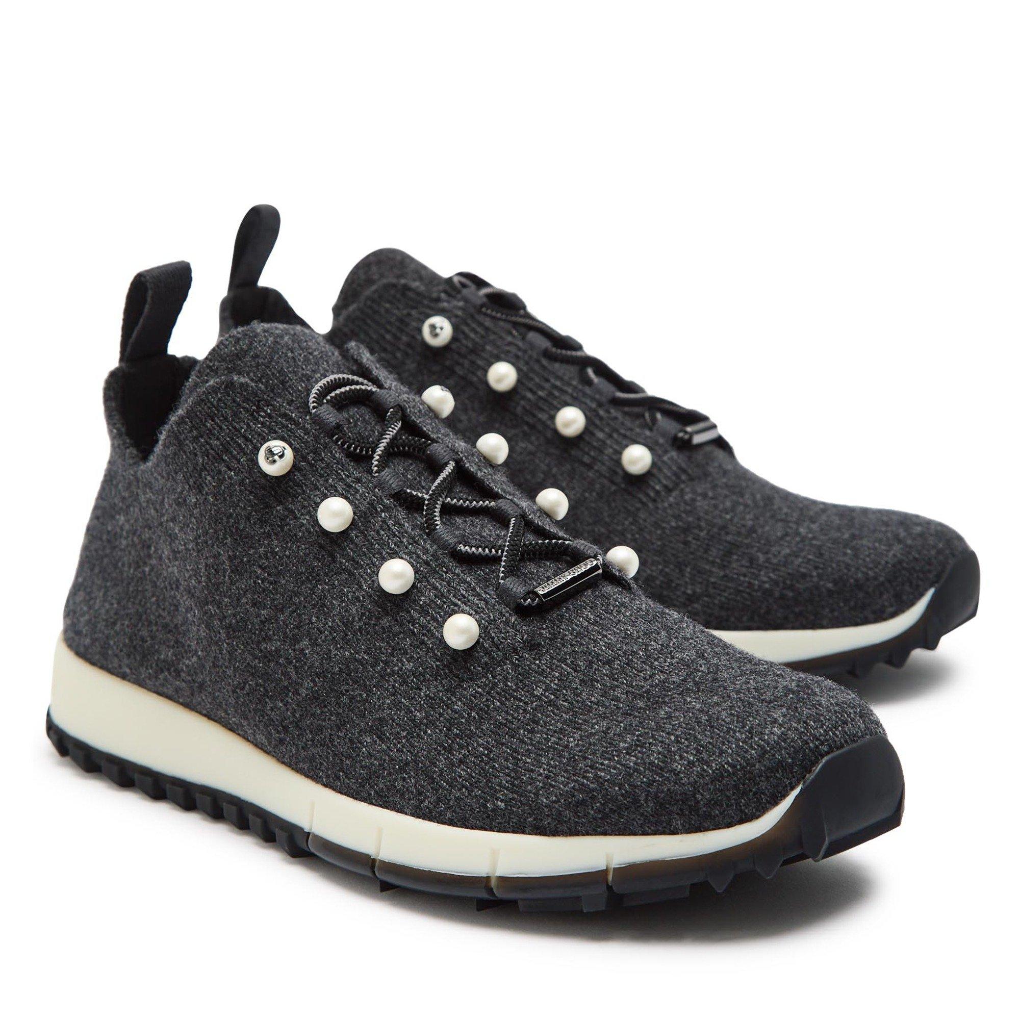 BLACK OTHER - Jimmy Choo - Women's Veles Cashmere Low-Top Trainers - 4