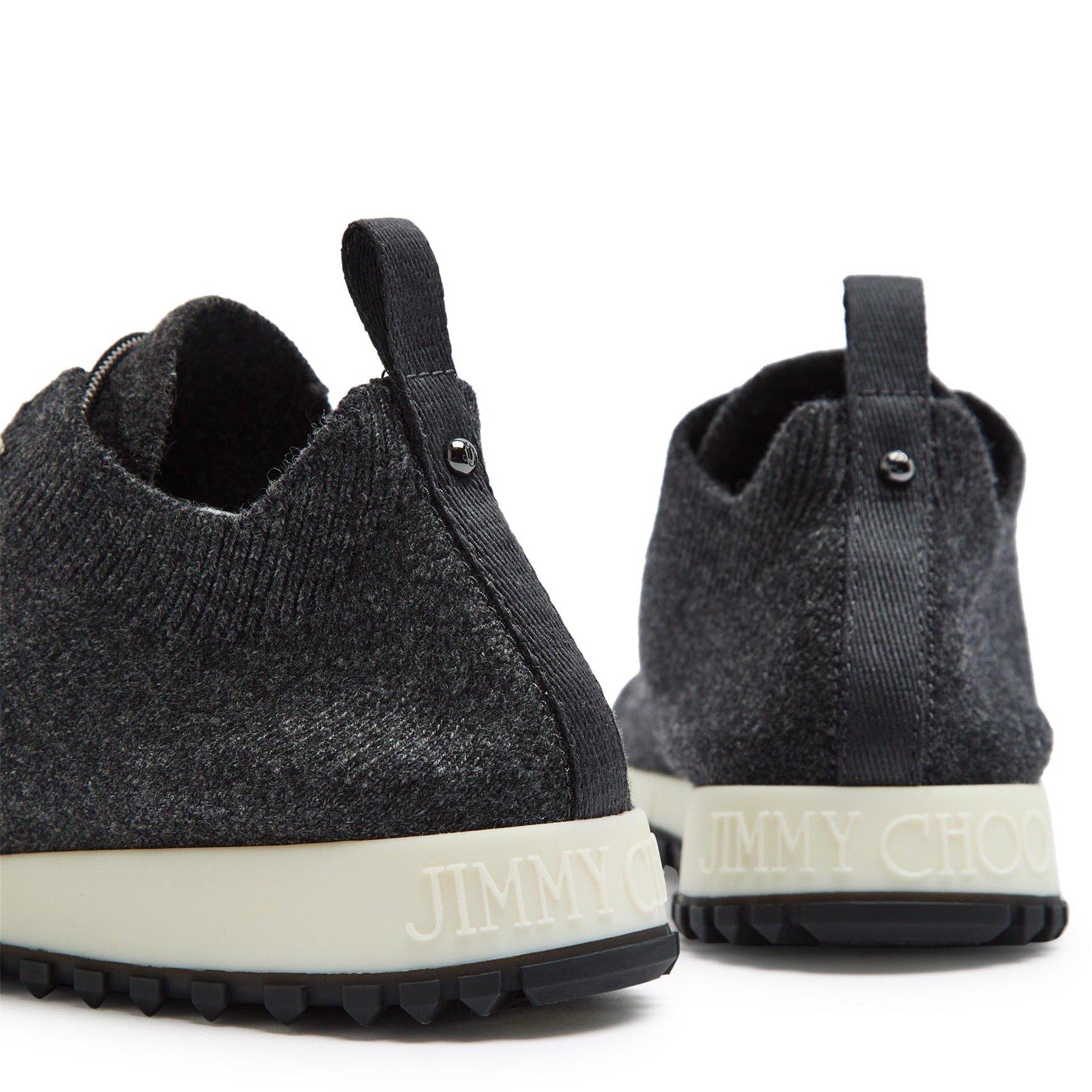 BLACK OTHER - Jimmy Choo - Women's Veles Cashmere Low-Top Trainers - 5