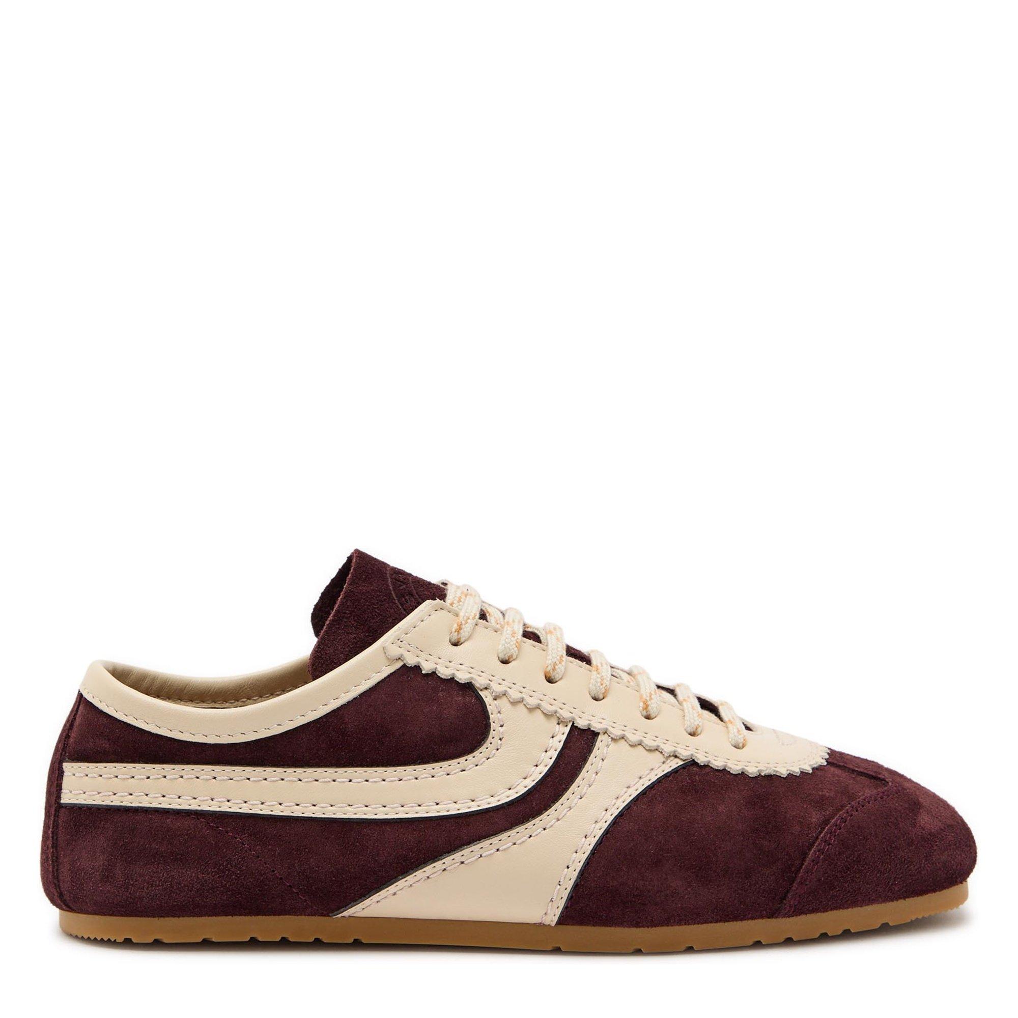 PURPLE - Dries Van Noten - DUSTIN SNEAKER SUEDE AND NAPPA