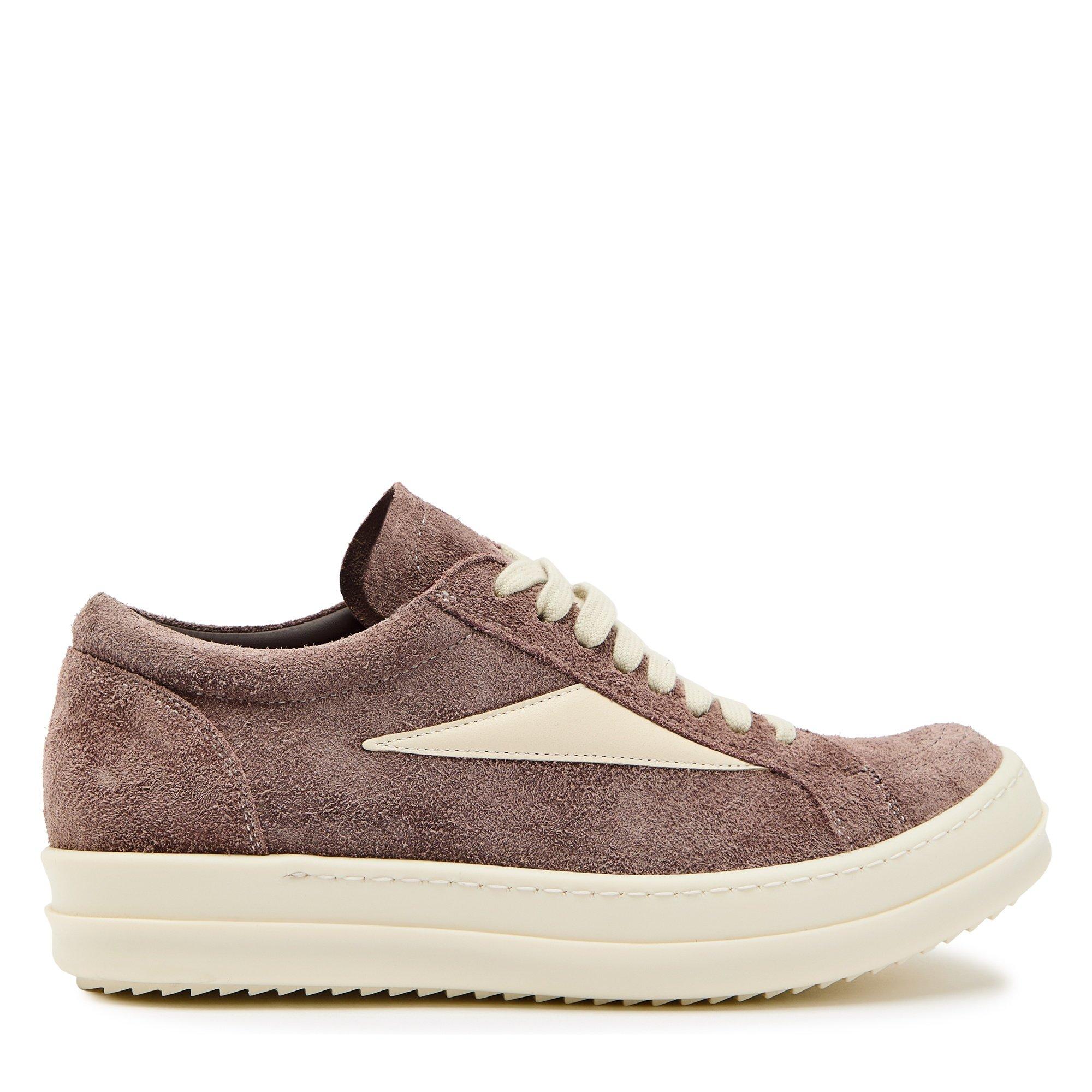 TAUPE - Rick Owens - Women's Vintage Suede Low-Top Trainers - 1