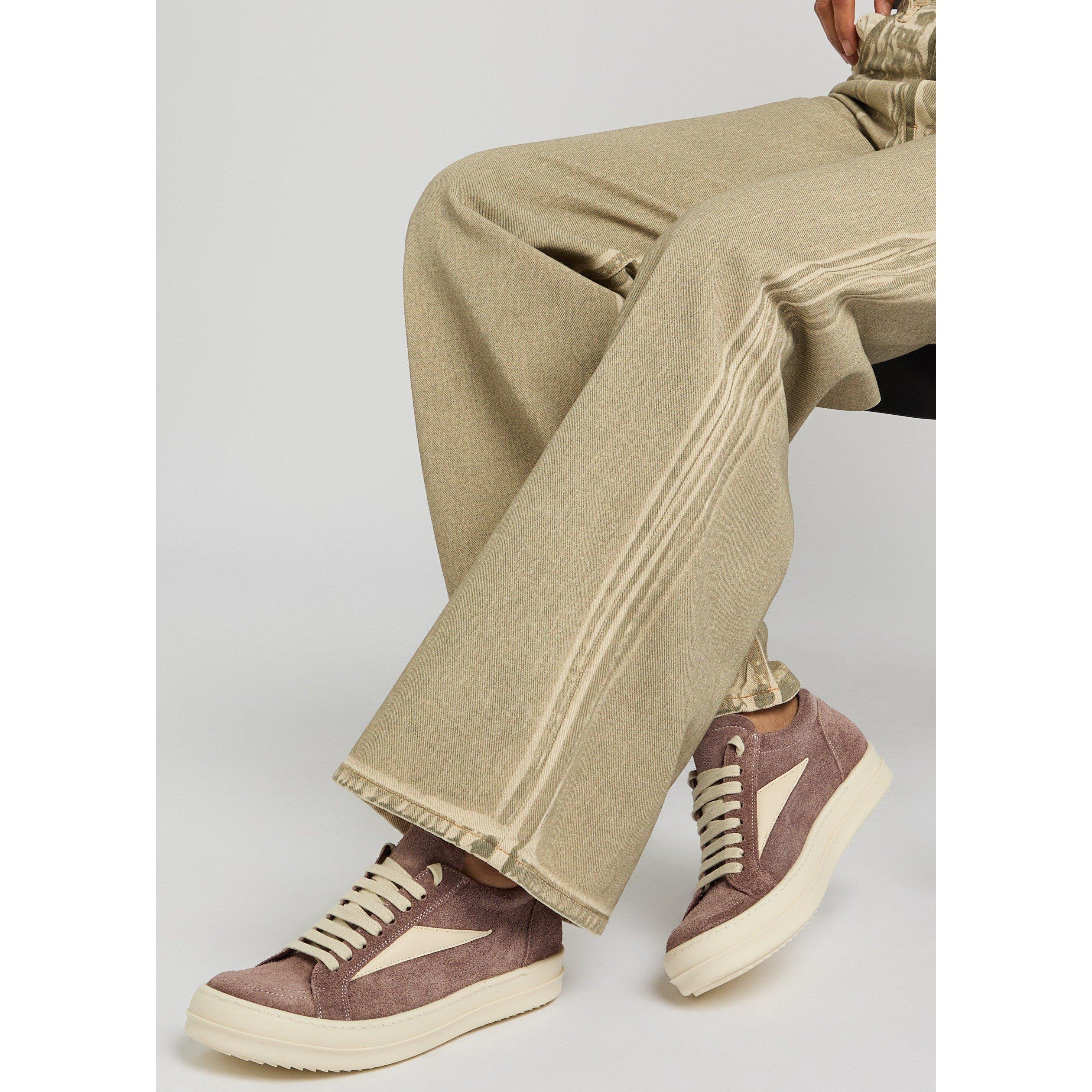 TAUPE - Rick Owens - Women's Vintage Suede Low-Top Trainers - 3