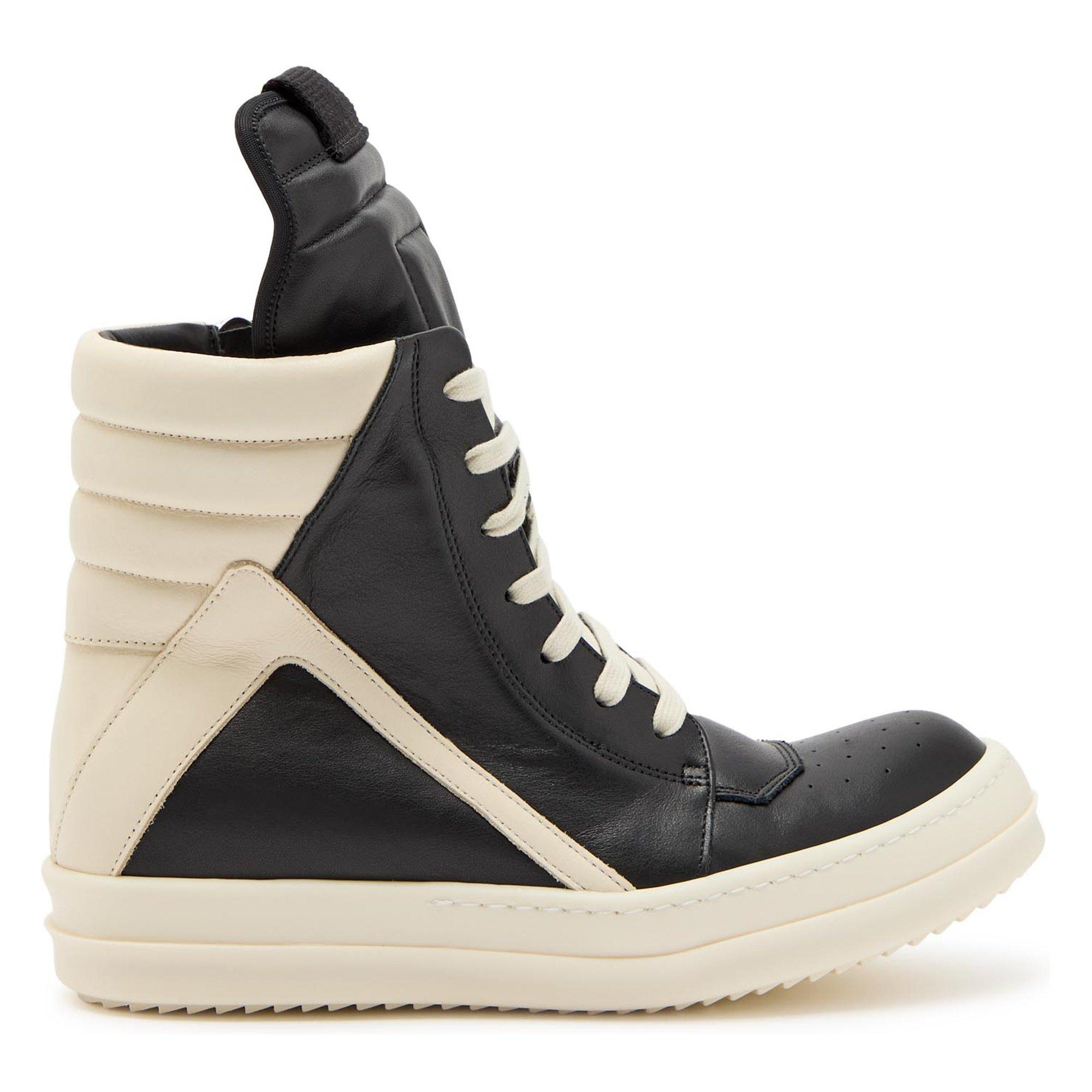 BLACK OTHER - Rick Owens - Women's Geobasket Leather High-Top Trainers - 1