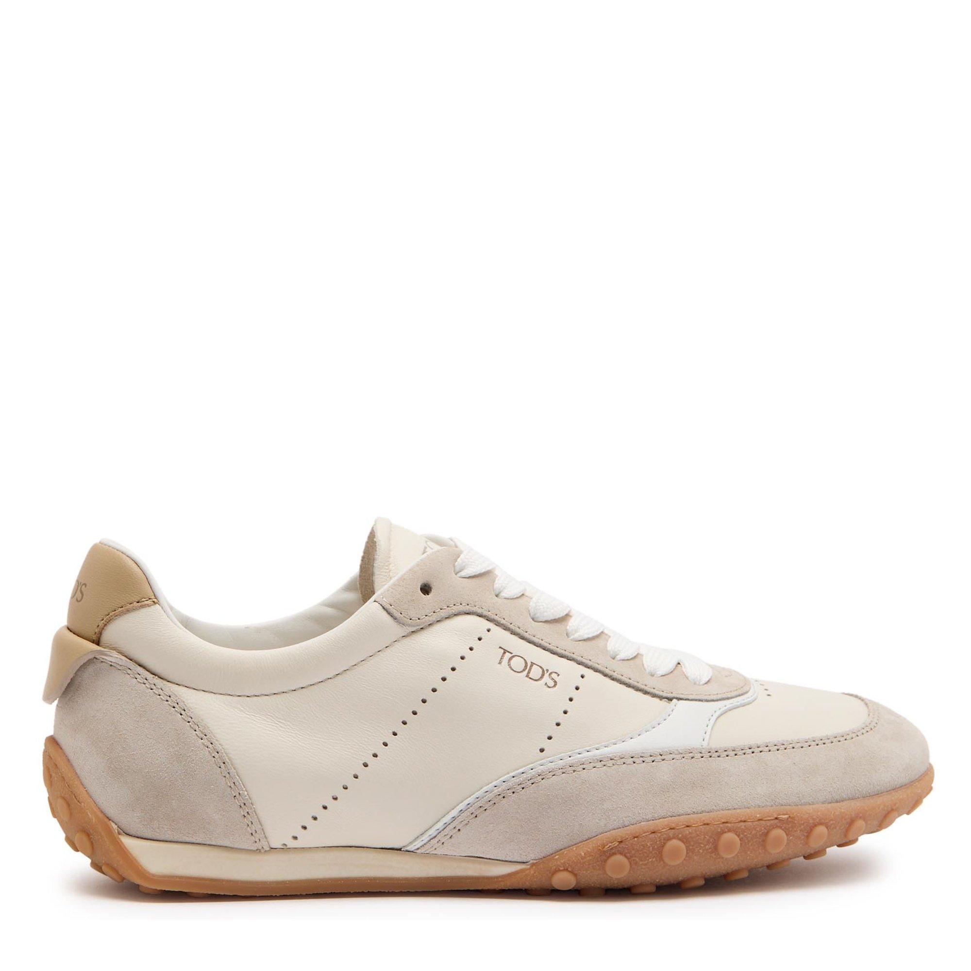 BEIGE - Tods - Women's Sportiva Leather Low-Top Trainers - 1
