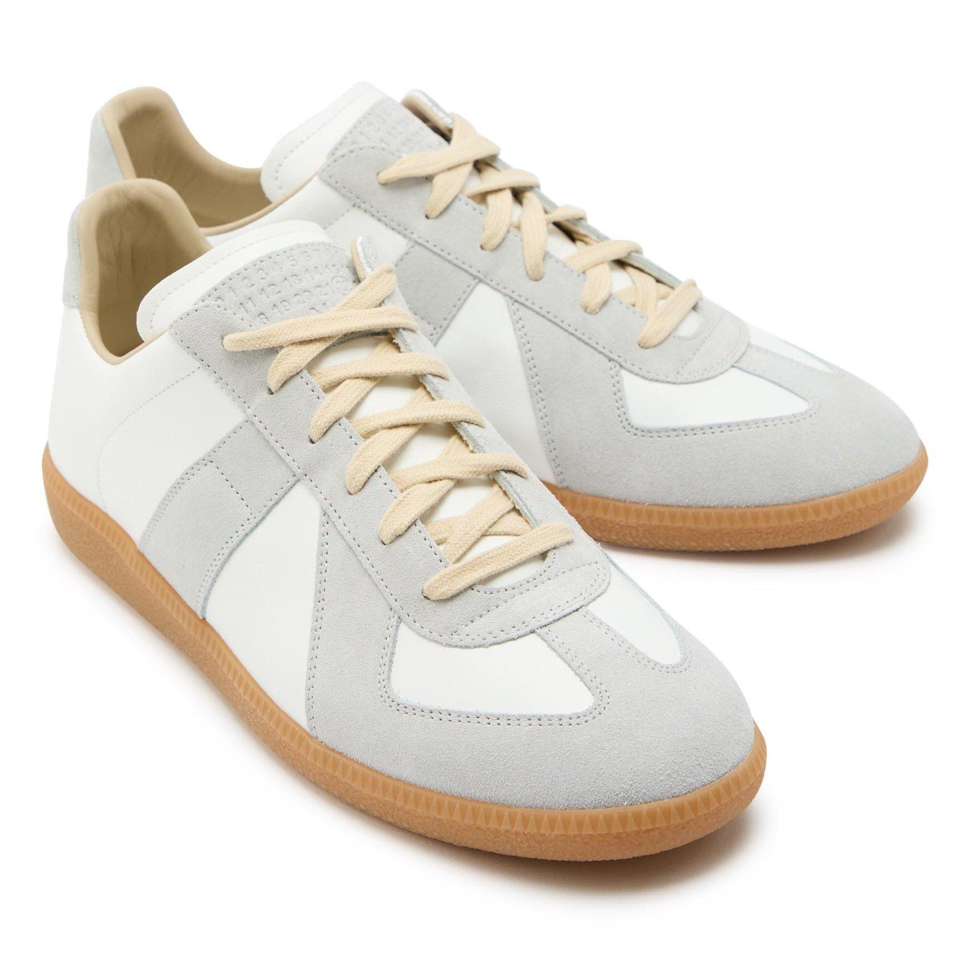 WHITE - Maison Margiela - Women's Leather Low-Top Trainers - 3