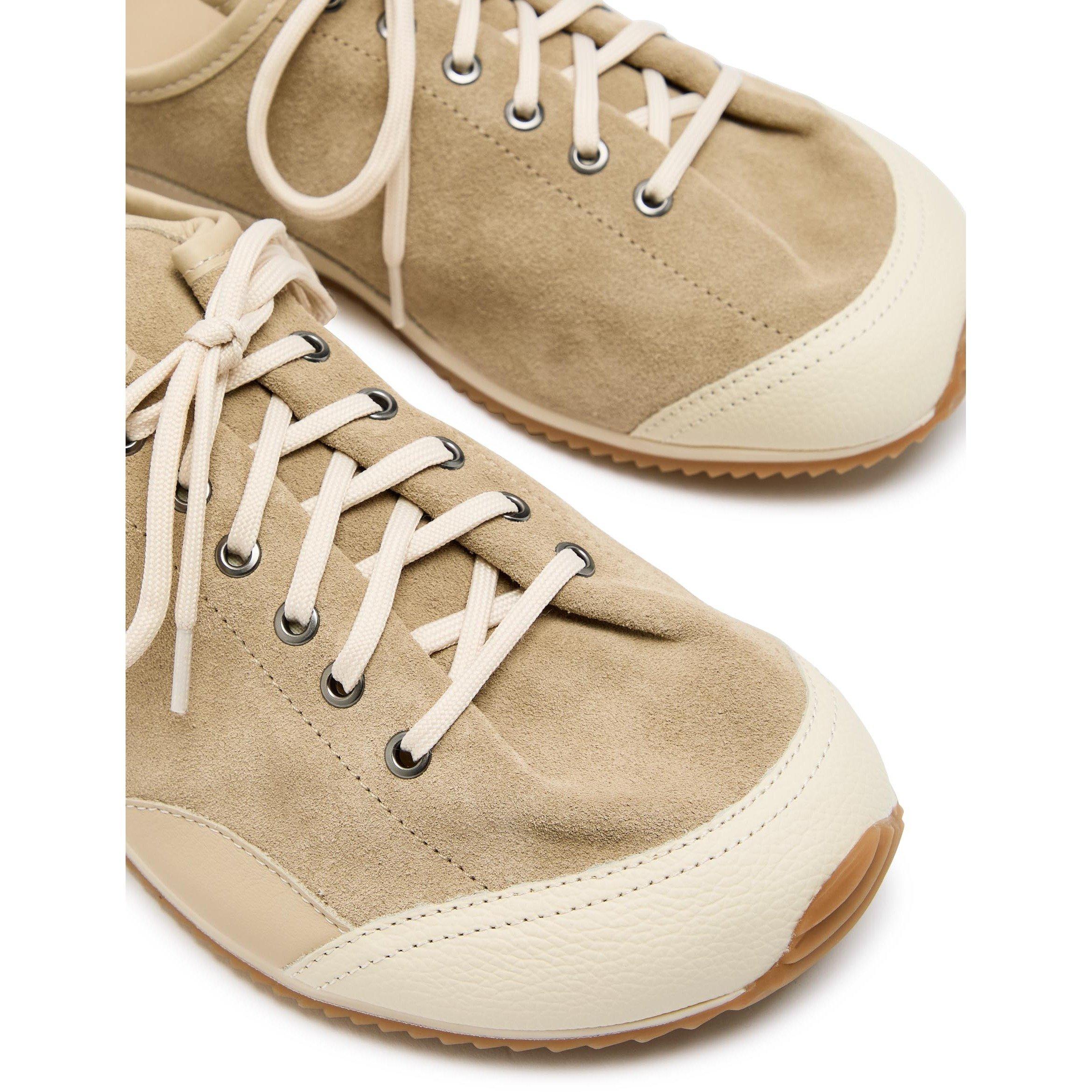 BEIGE - Lemaire - Women's Gummy Grip Suede Low-Top Trainers - 5