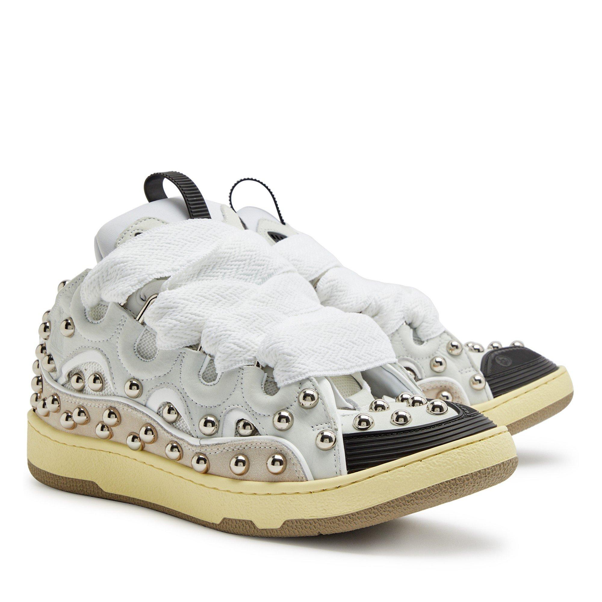 WHITE - Lanvin - CURB STUD SNEAKER - 2