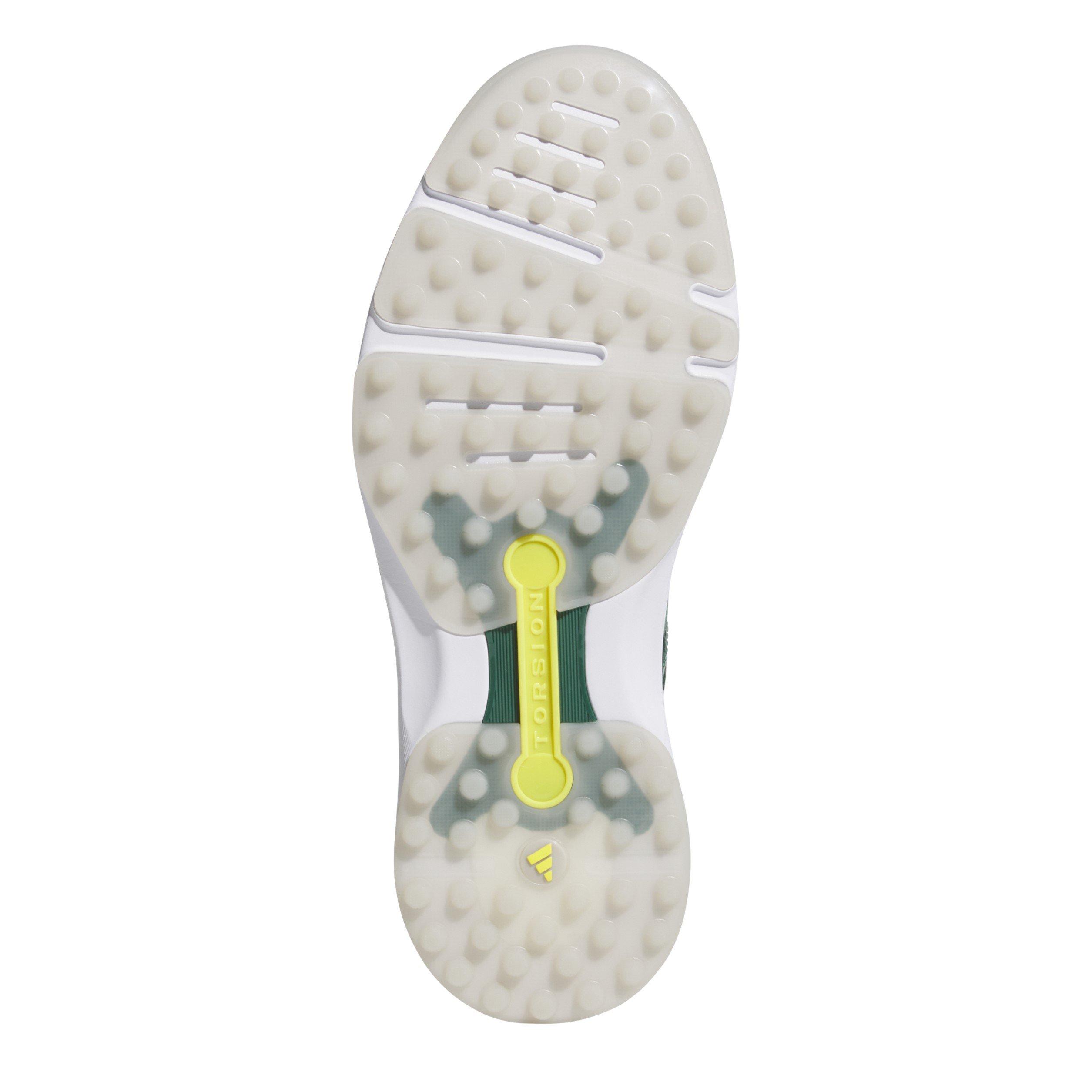 Bianco/Verde/Giallo - adidas - Adults MC Z Traxion Leather Spikeless Golf Shoes - 6