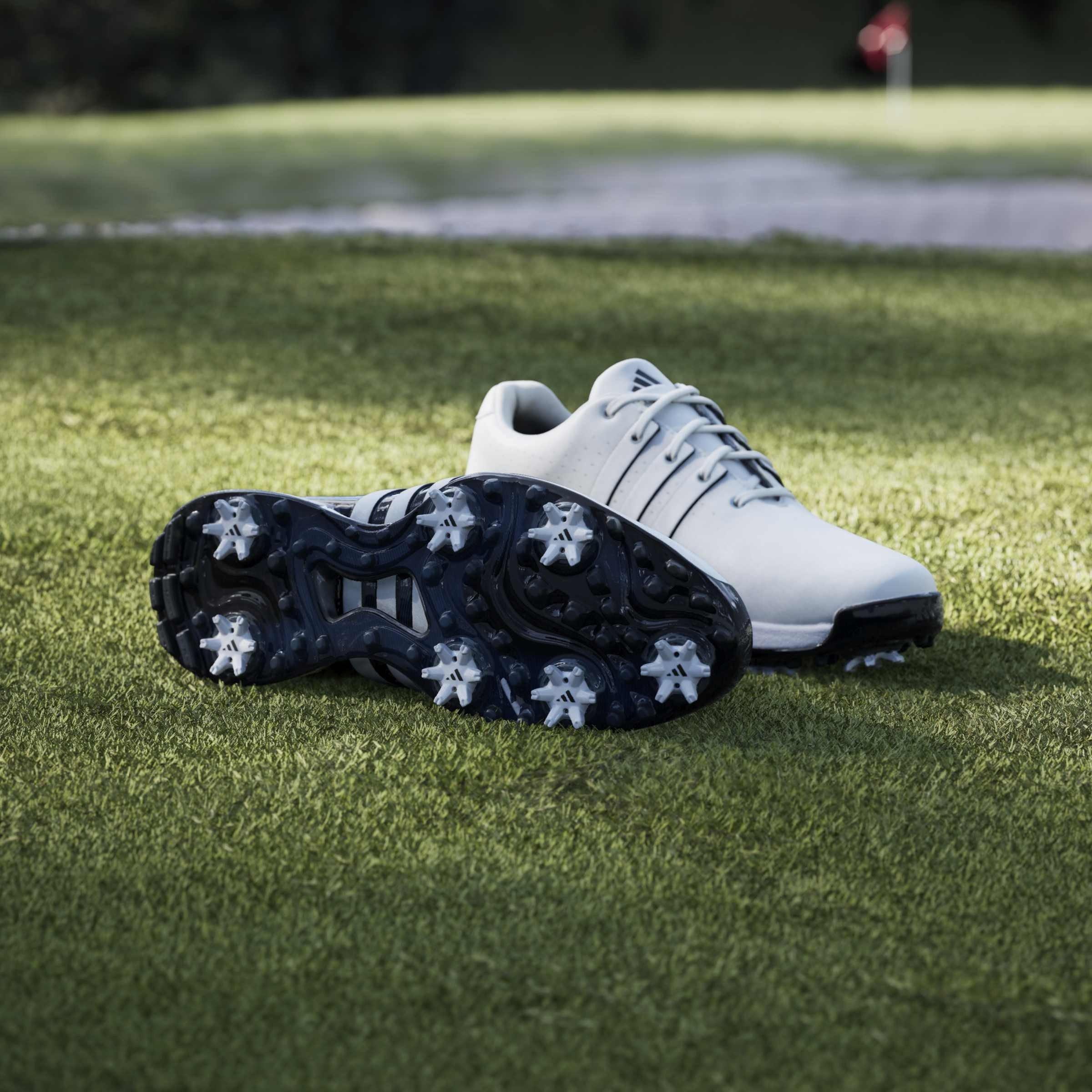 Wht/CBlck/Lurbl - adidas - Tour360 24 Wide Golf Shoes Mens - 11