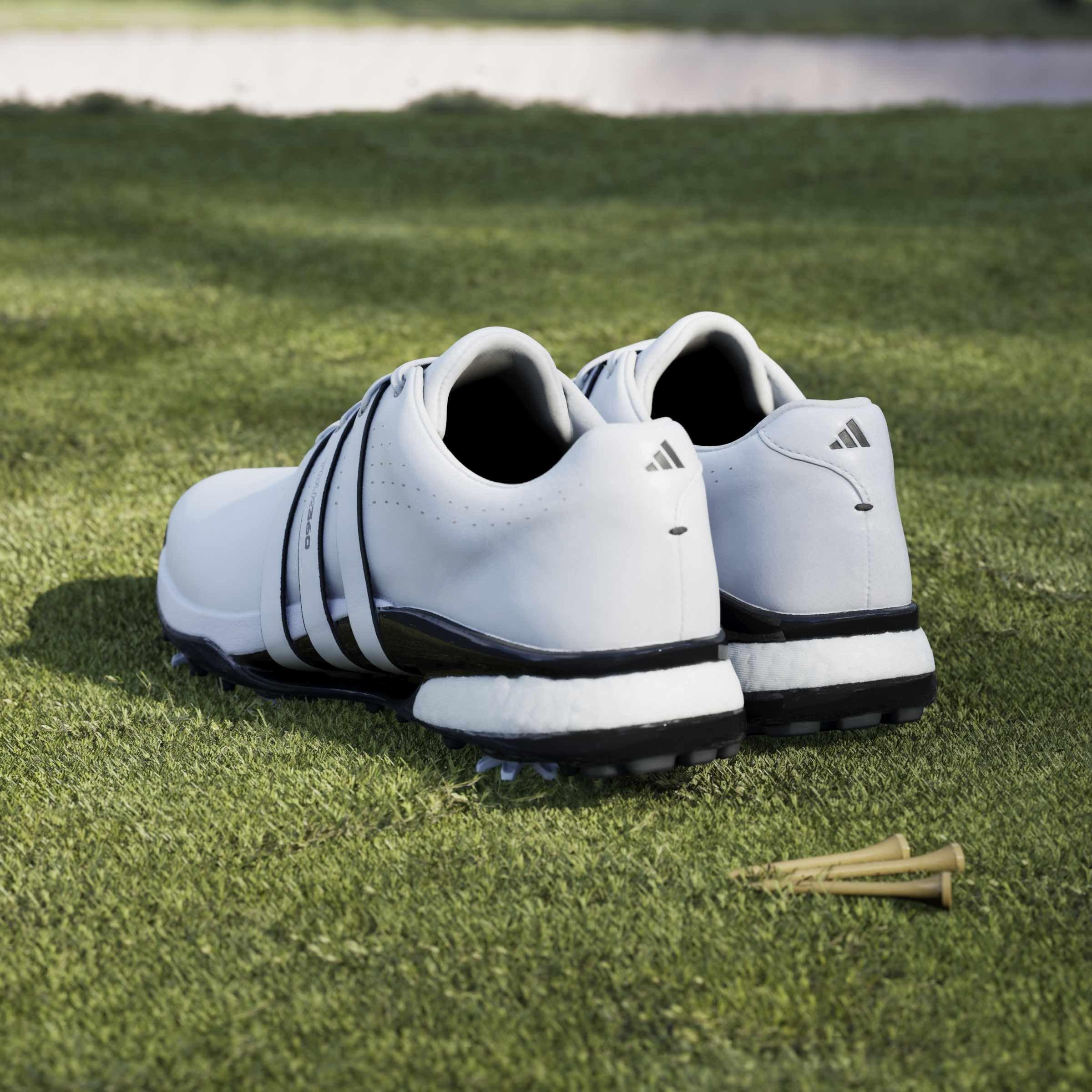 Wht/CBlck/Lurbl - adidas - Tour360 24 Wide Golf Shoes Mens - 13