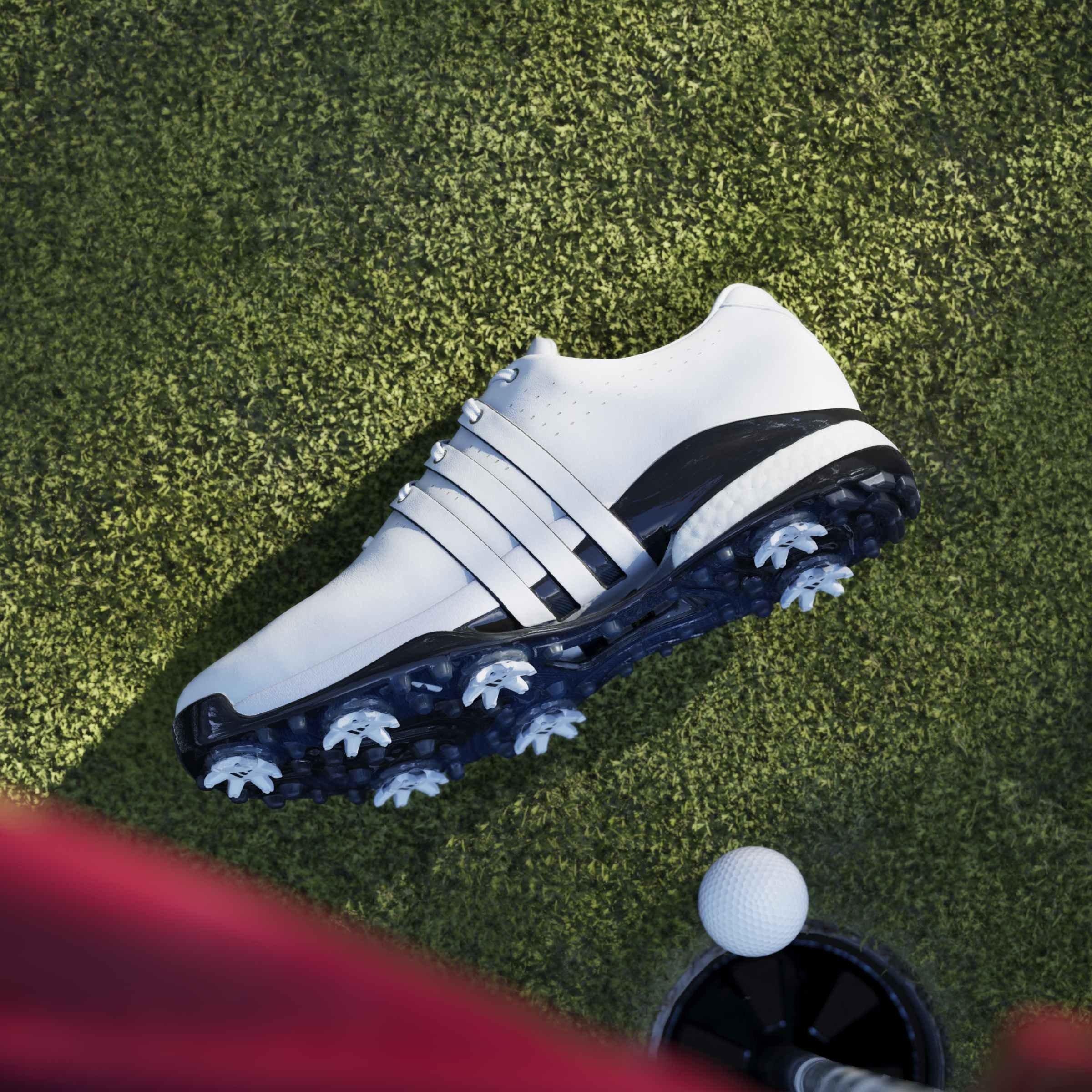 Wht/CBlck/Lurbl - adidas - Tour360 24 Wide Golf Shoes Mens - 14