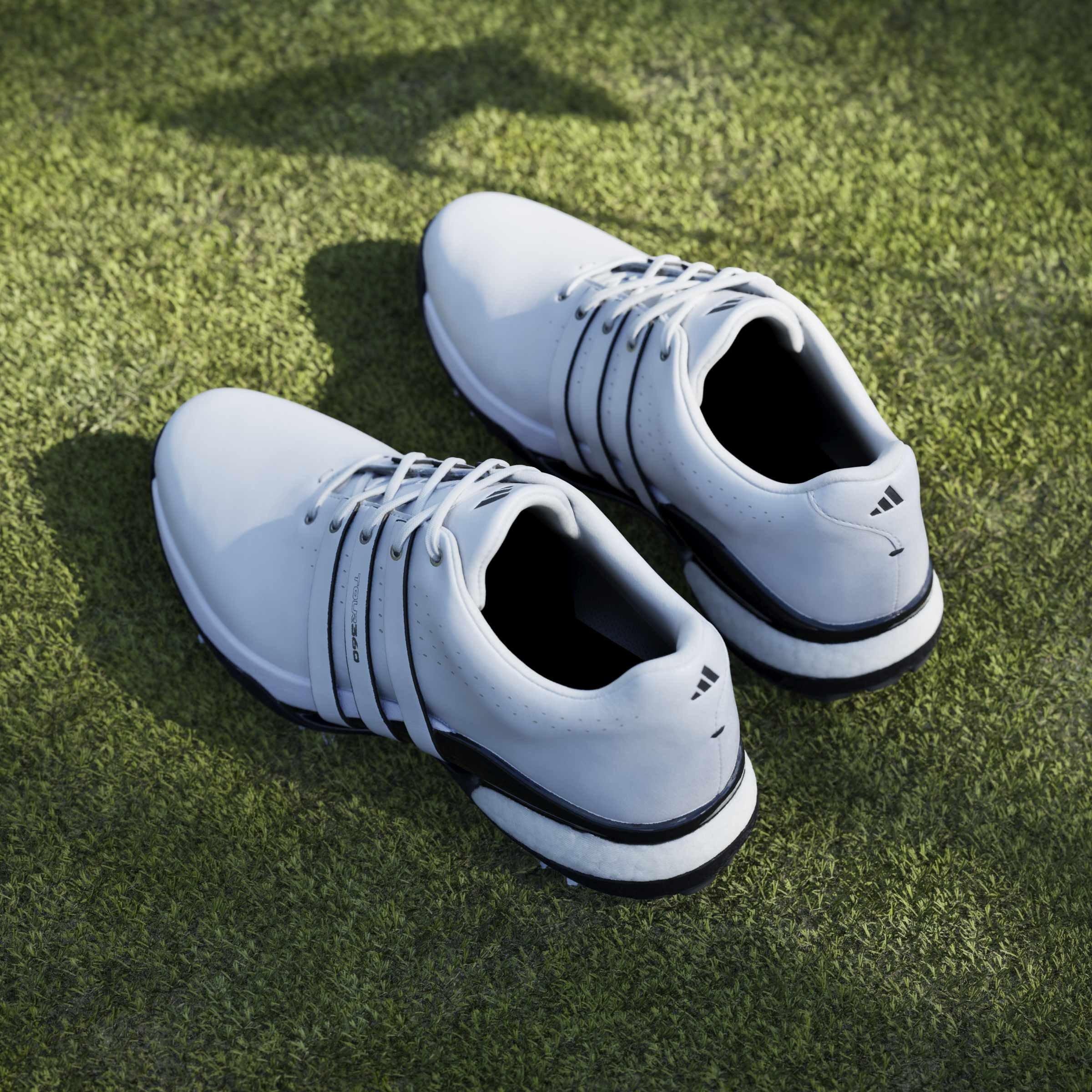 Wht/CBlck/Lurbl - adidas - Tour360 24 Wide Golf Shoes Mens - 15
