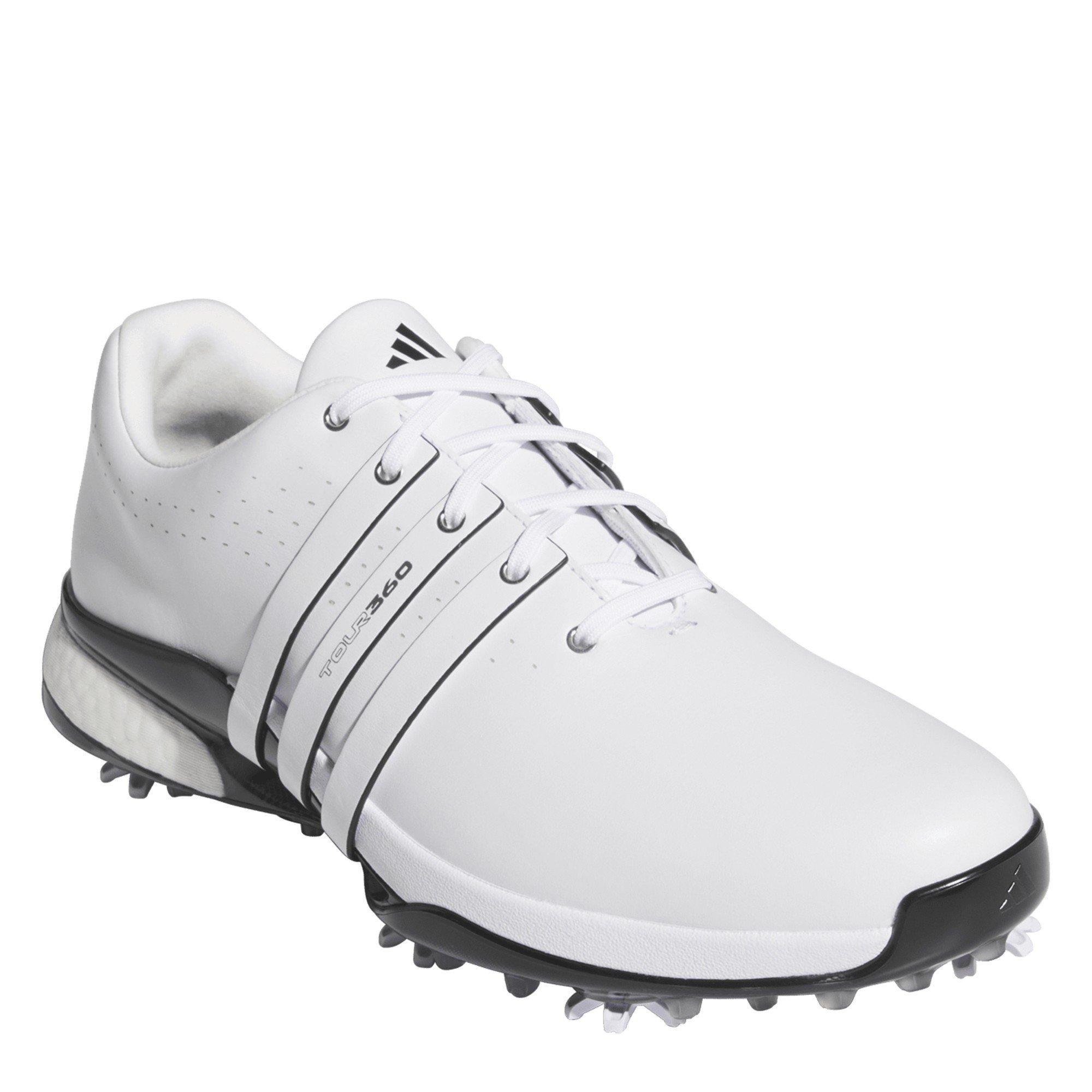 Wht/CBlck/Lurbl - adidas - Tour360 24 Wide Golf Shoes Mens - 3