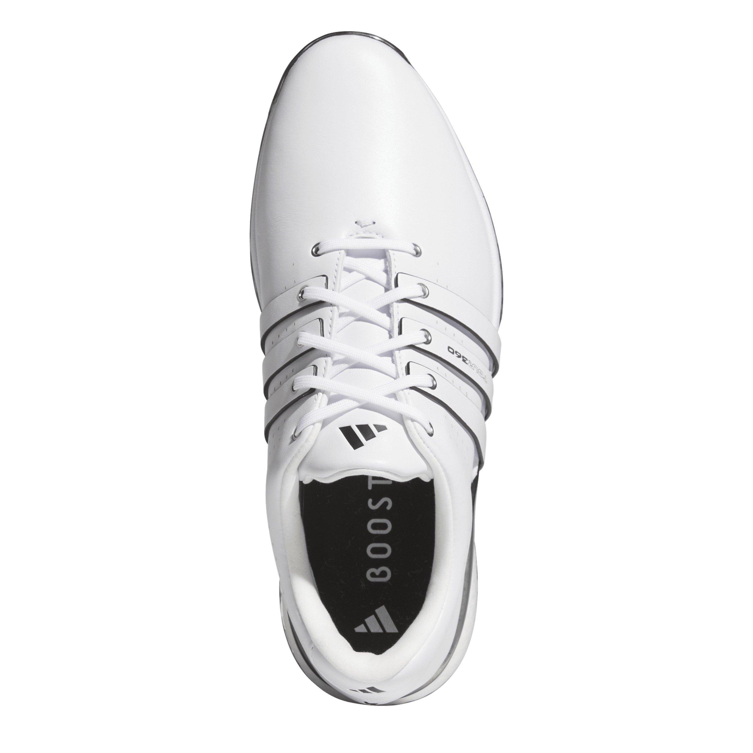 Wht/CBlck/Lurbl - adidas - Tour360 24 Wide Golf Shoes Mens - 5