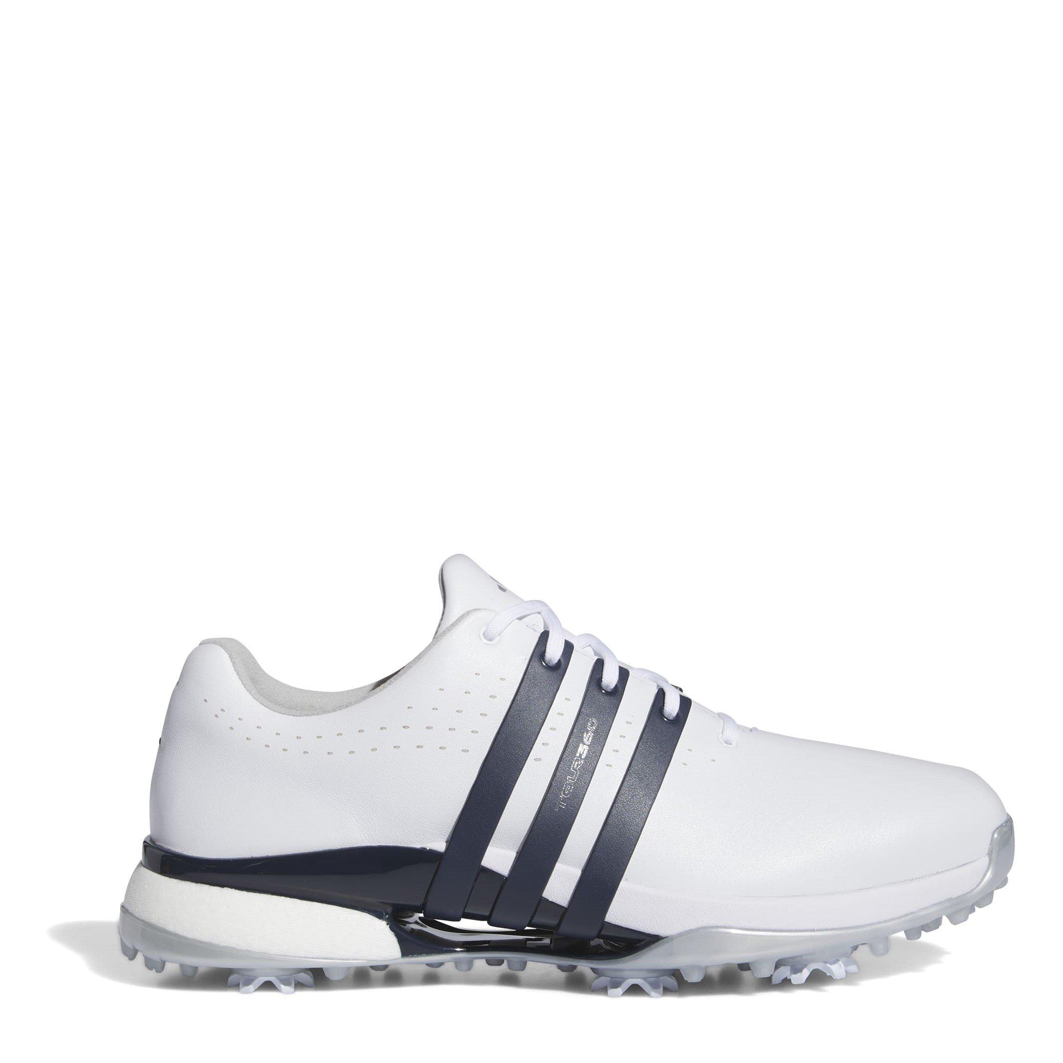 White/Nvy/Silv - adidas - Tour360 24 Wide Golf Shoes Mens - 1