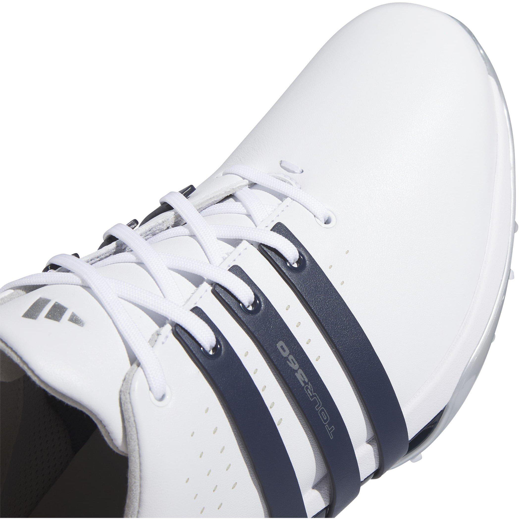 White/Nvy/Silv - adidas - Tour360 24 Wide Golf Shoes Mens - 7