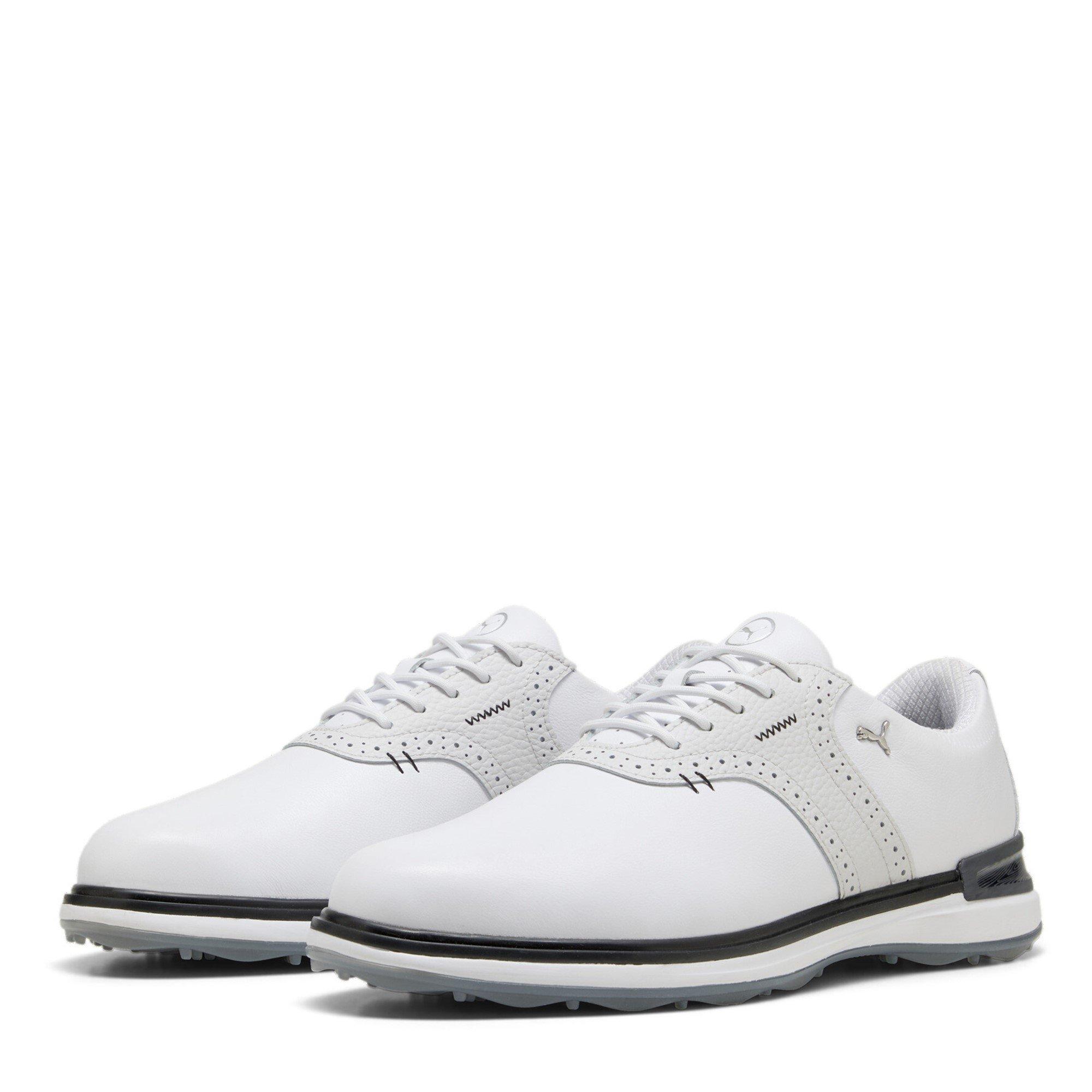 Wht/Gry/Blk - Puma - Men's Avant Spikeless Golf Shoes - 1