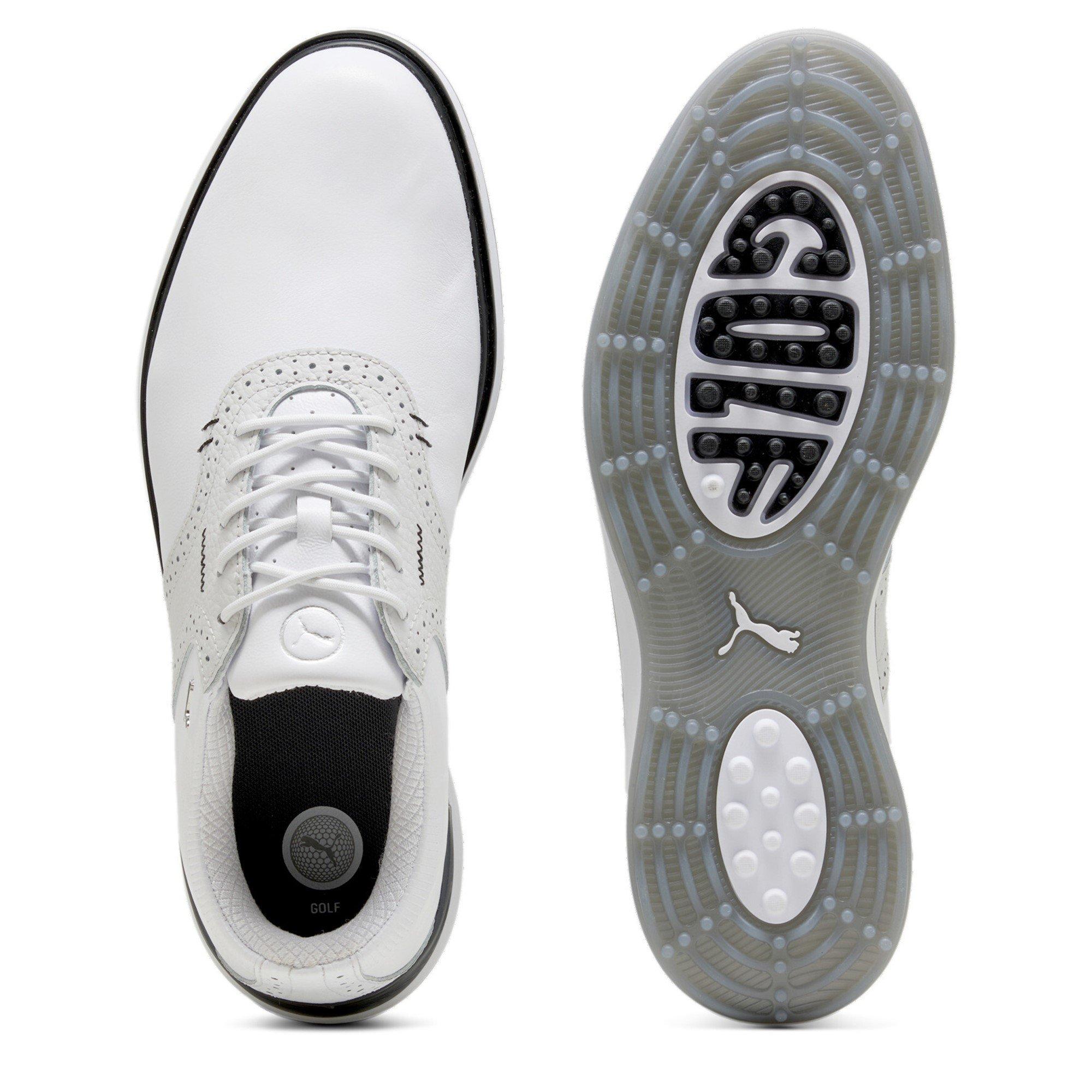 Wht/Gry/Blk - Puma - Men's Avant Spikeless Golf Shoes - 3