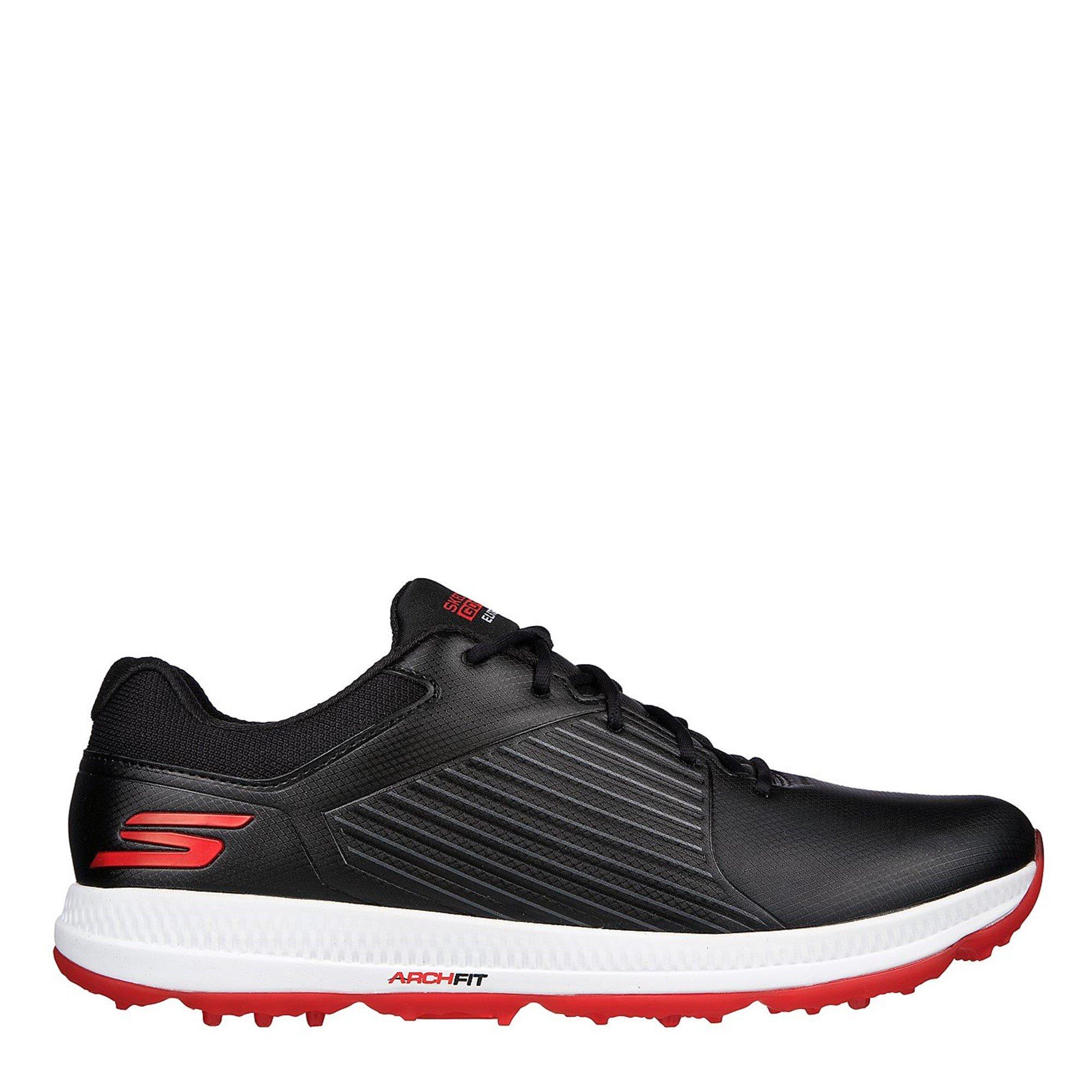 Black/Red - Skechers - Go Golf Elite 5 - Spiked Trainers Mens - 3