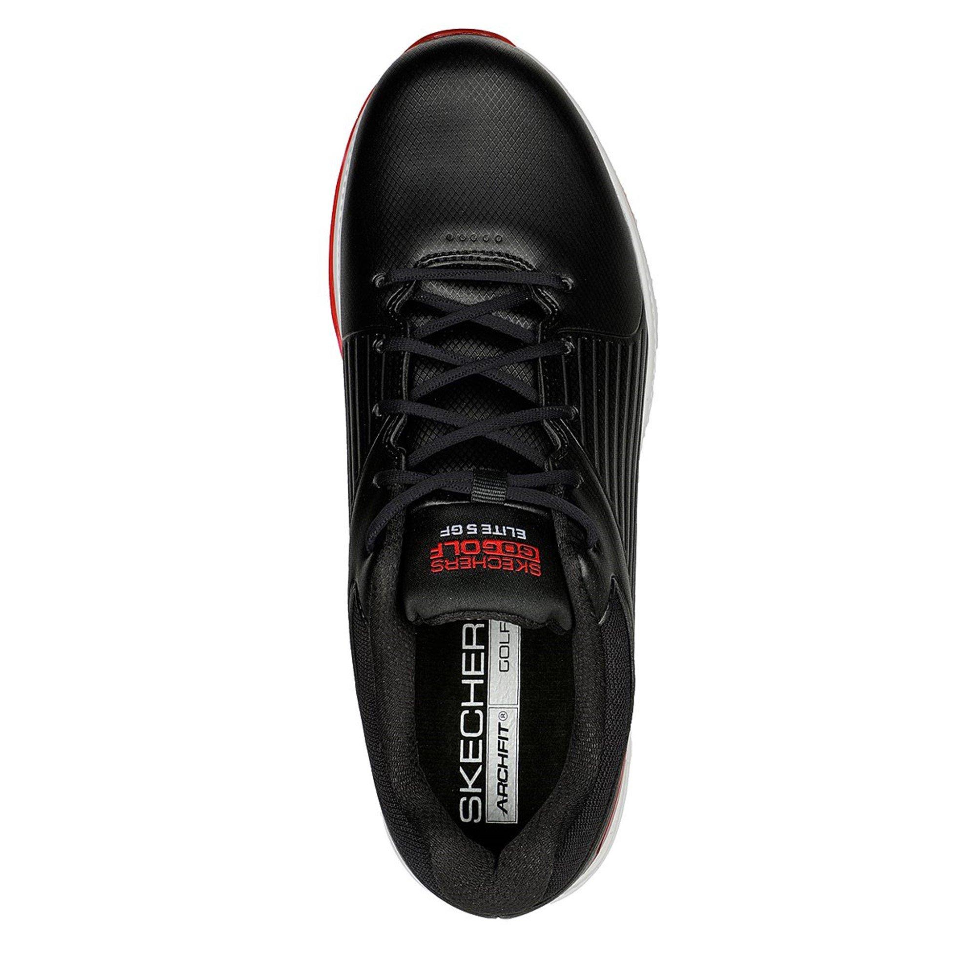 Black/Red - Skechers - Go Golf Elite 5 - Spiked Trainers Mens - 5