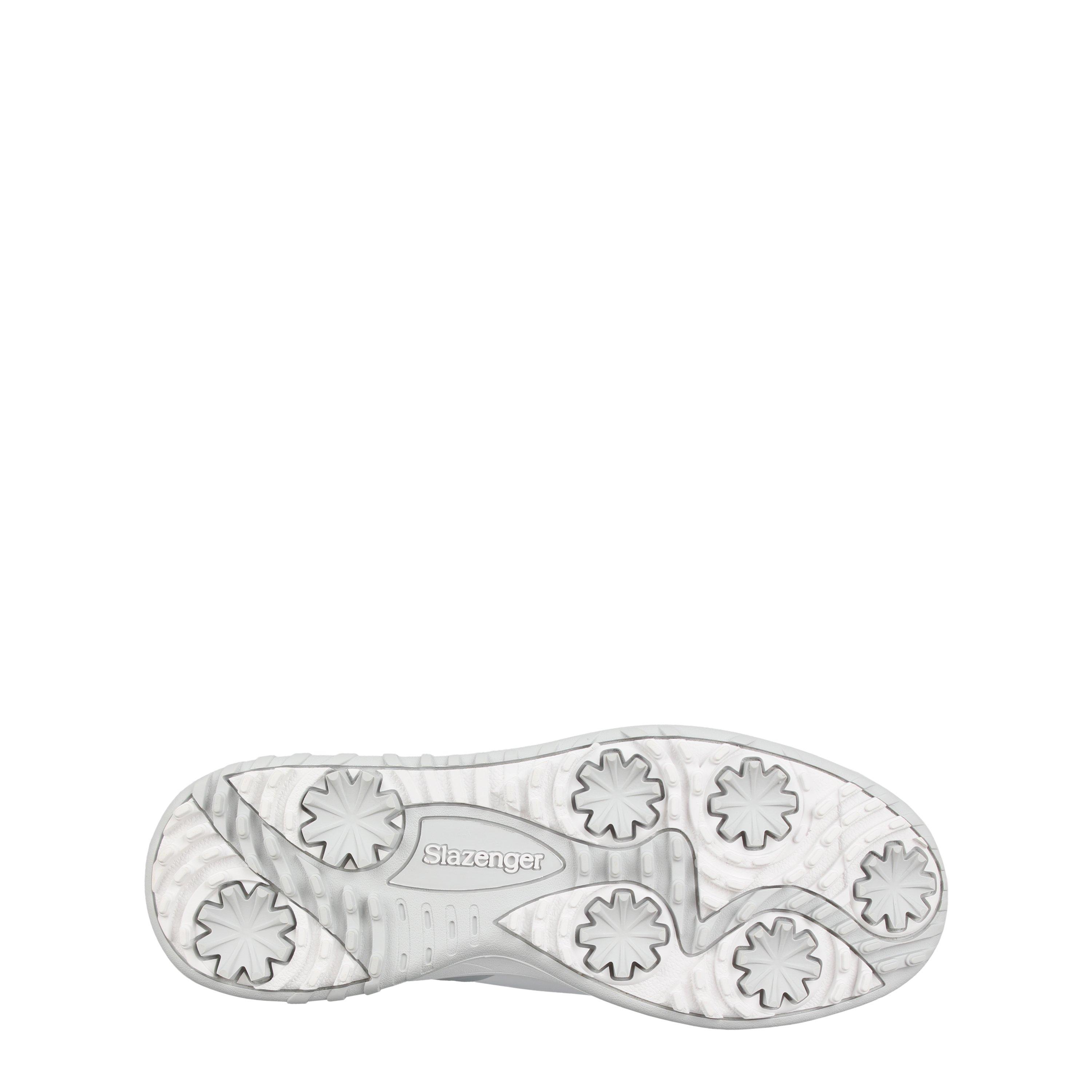 Weiß/Grau/R Gld - Slazenger - V Series Spiked Golf Shoes Womens - 3