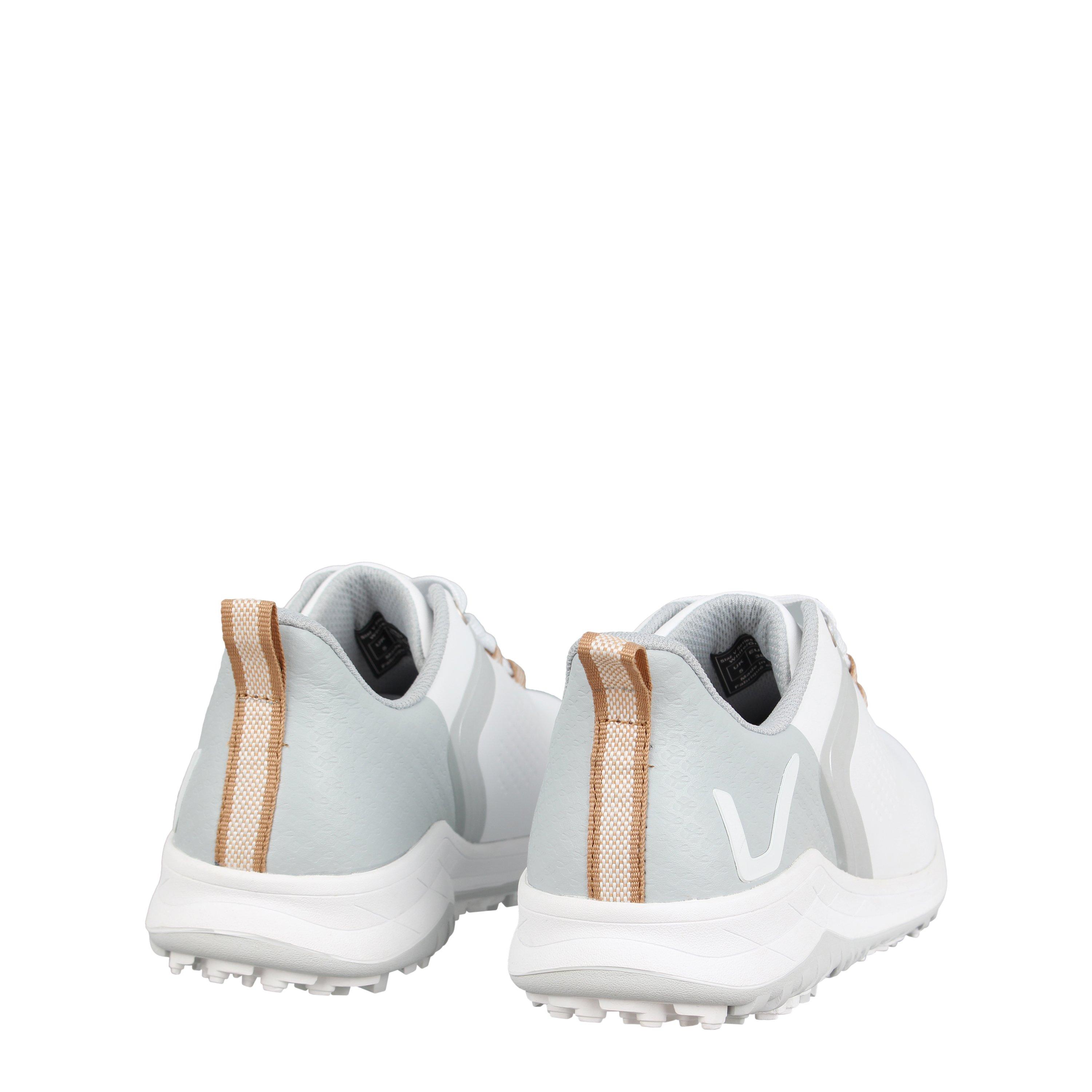 Weiß/Grau/R Gld - Slazenger - V Series Spiked Golf Shoes Womens - 5