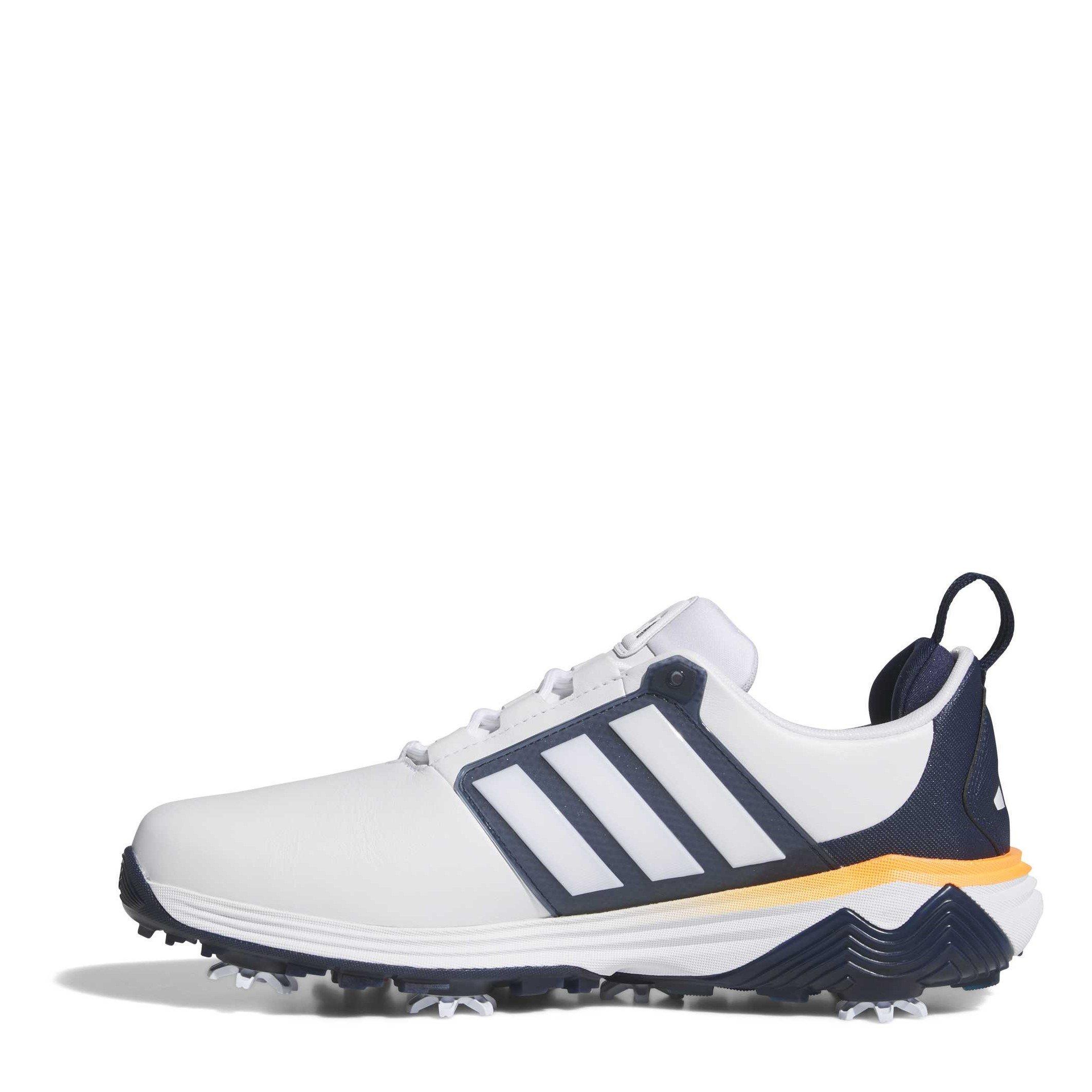  Ftwrwhite/Navy - adidas - Men's Spiked Golf Shoes - 2