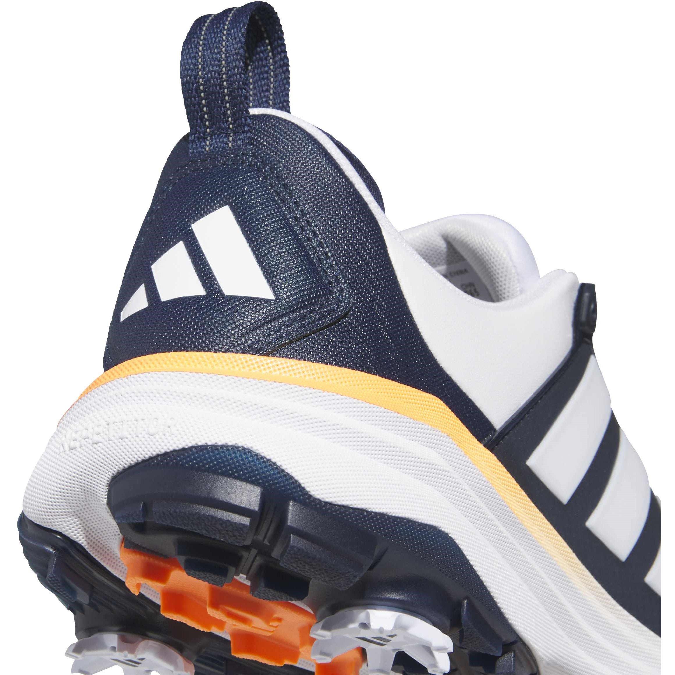  Ftwrwhite/Navy - adidas - Men's Spiked Golf Shoes - 7