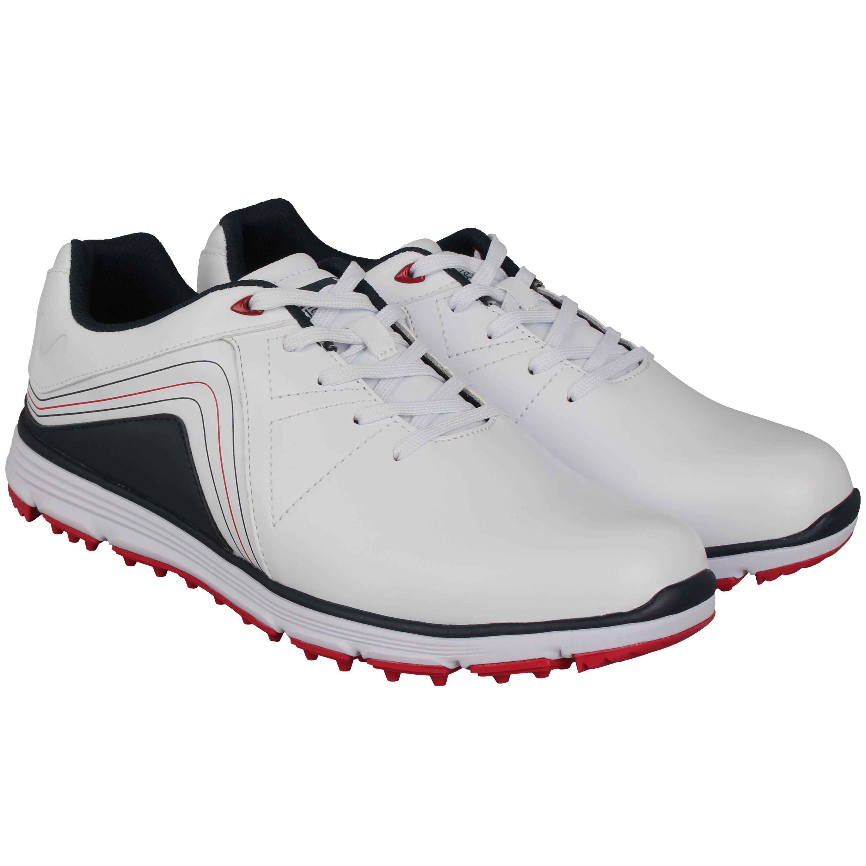 Wit/Marineblauw - Slazenger - V300SL Mens Golf Shoes - 5