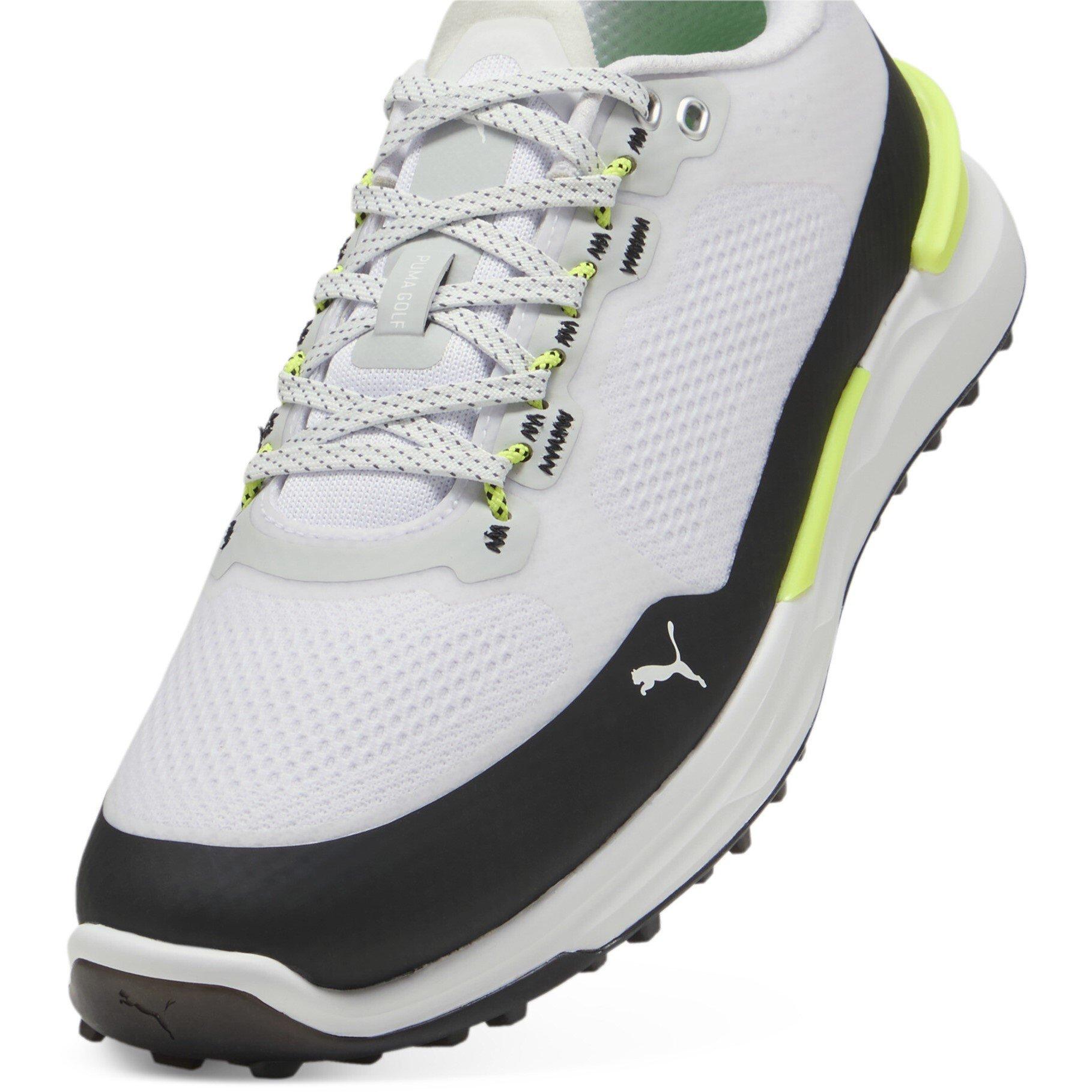 Wht/Blk/Ylw - Puma - Ignite Elevate Spikeless Golf Shoes - 6