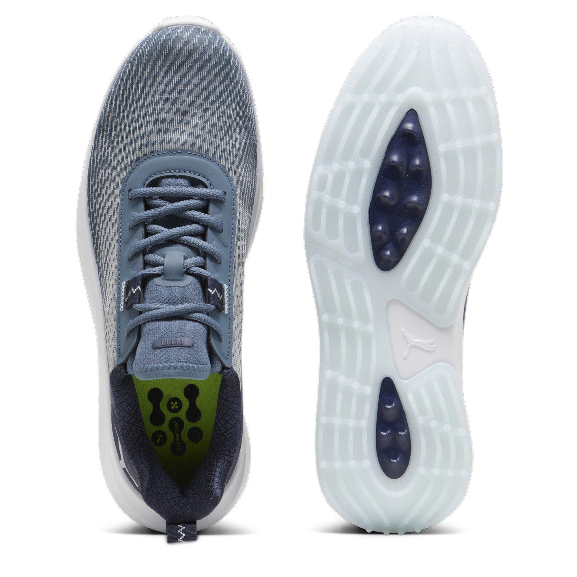 Azul/Marinheiro - Puma - Fusion Crush Sport Spikeless Golf Shoes Mens - 3