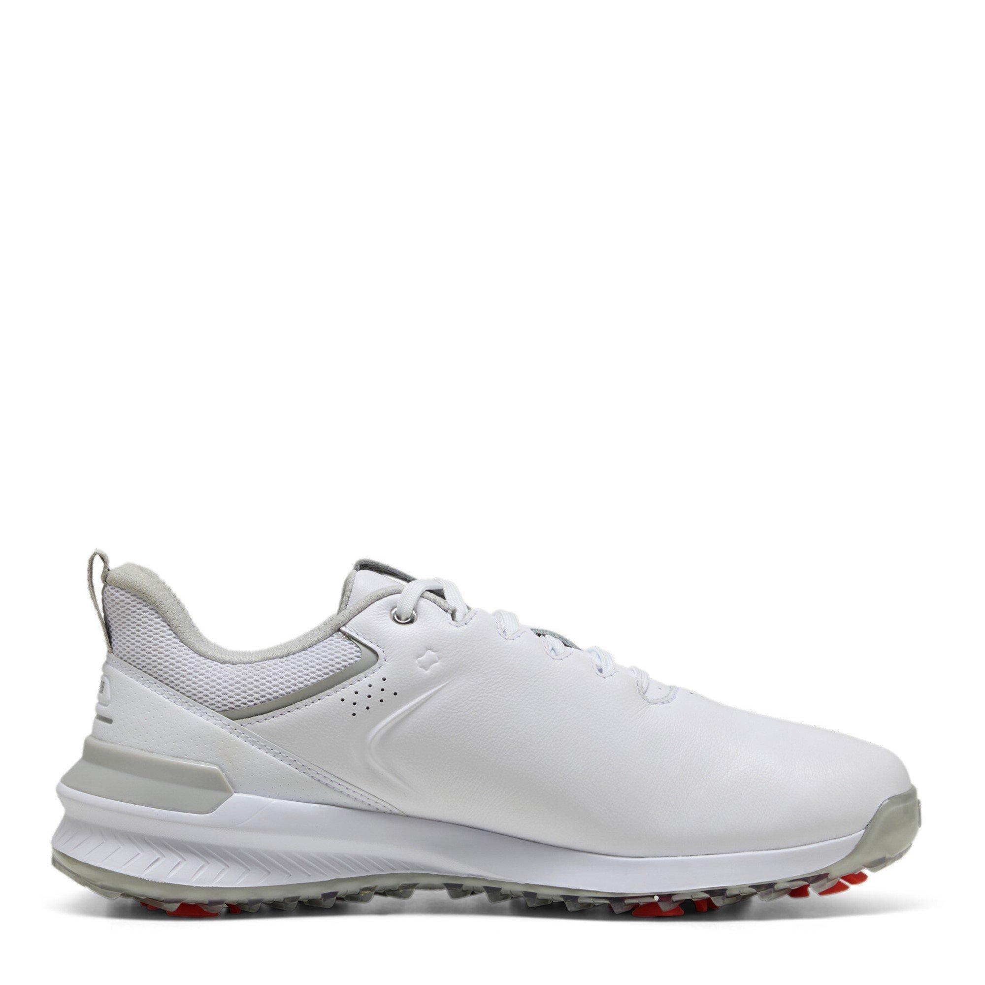 Wit/As Grijs - Puma - Ignite Innovate Leather Spikeless Golf Shoes - 4