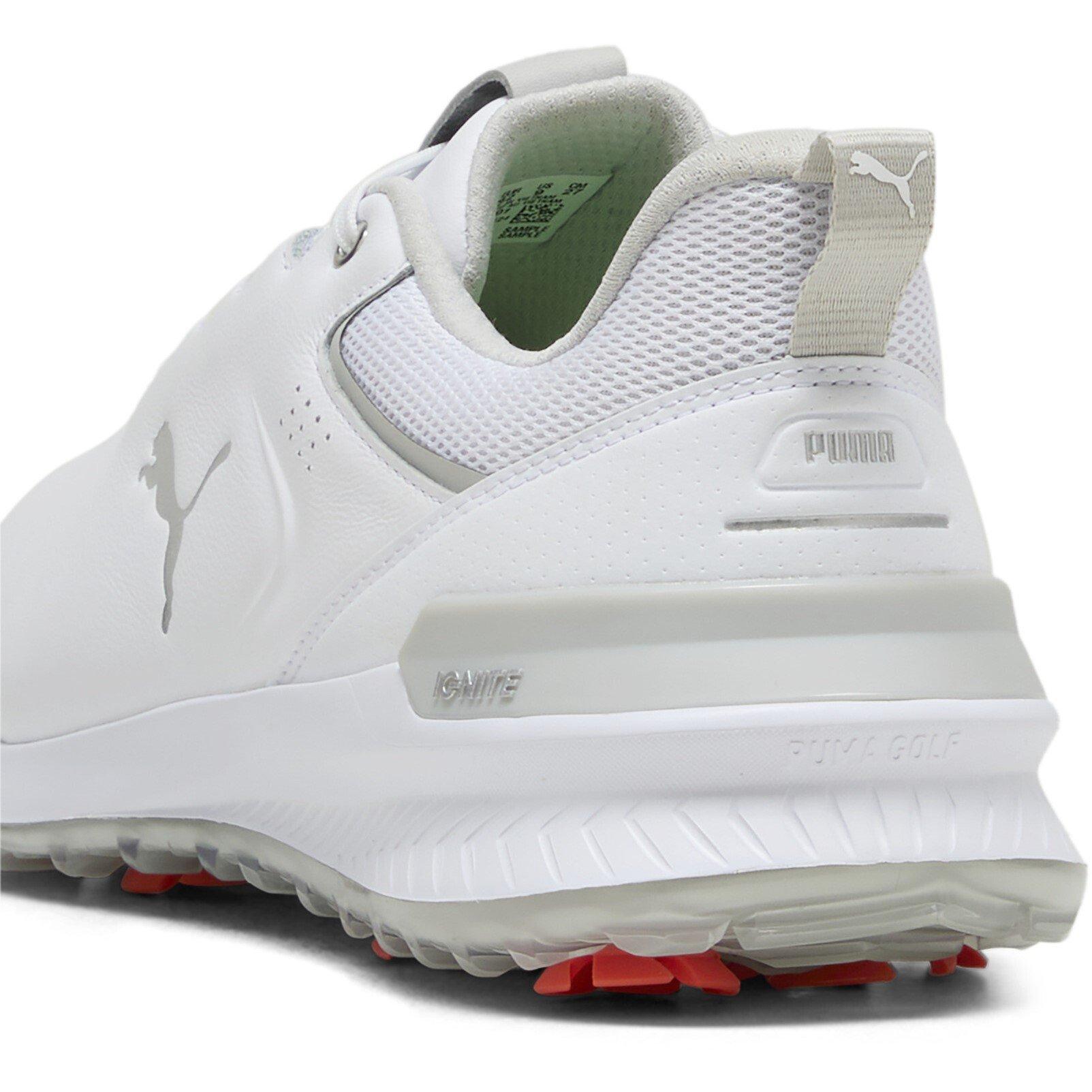 Wit/As Grijs - Puma - Ignite Innovate Leather Spikeless Golf Shoes - 5