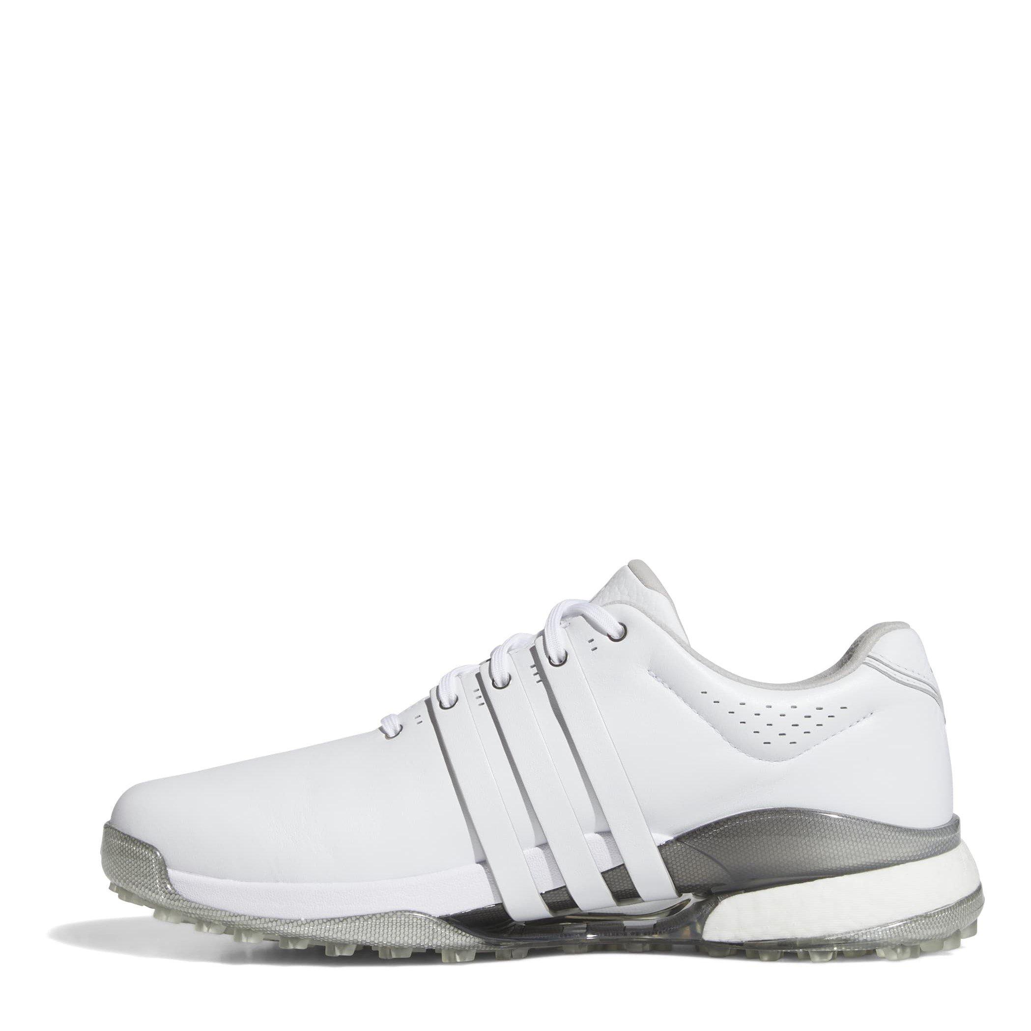 Bianco/Argento - adidas - Tour360 25 Wide Spikeless Golf Shoes Mens - 2