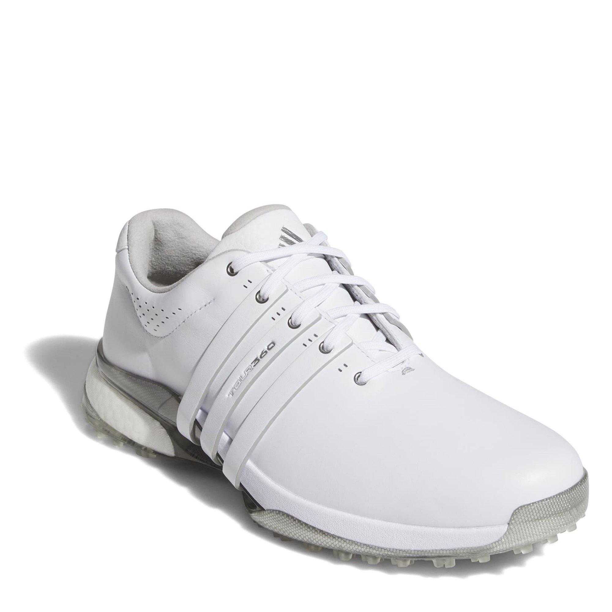 Bianco/Argento - adidas - Tour360 25 Wide Spikeless Golf Shoes Mens - 3