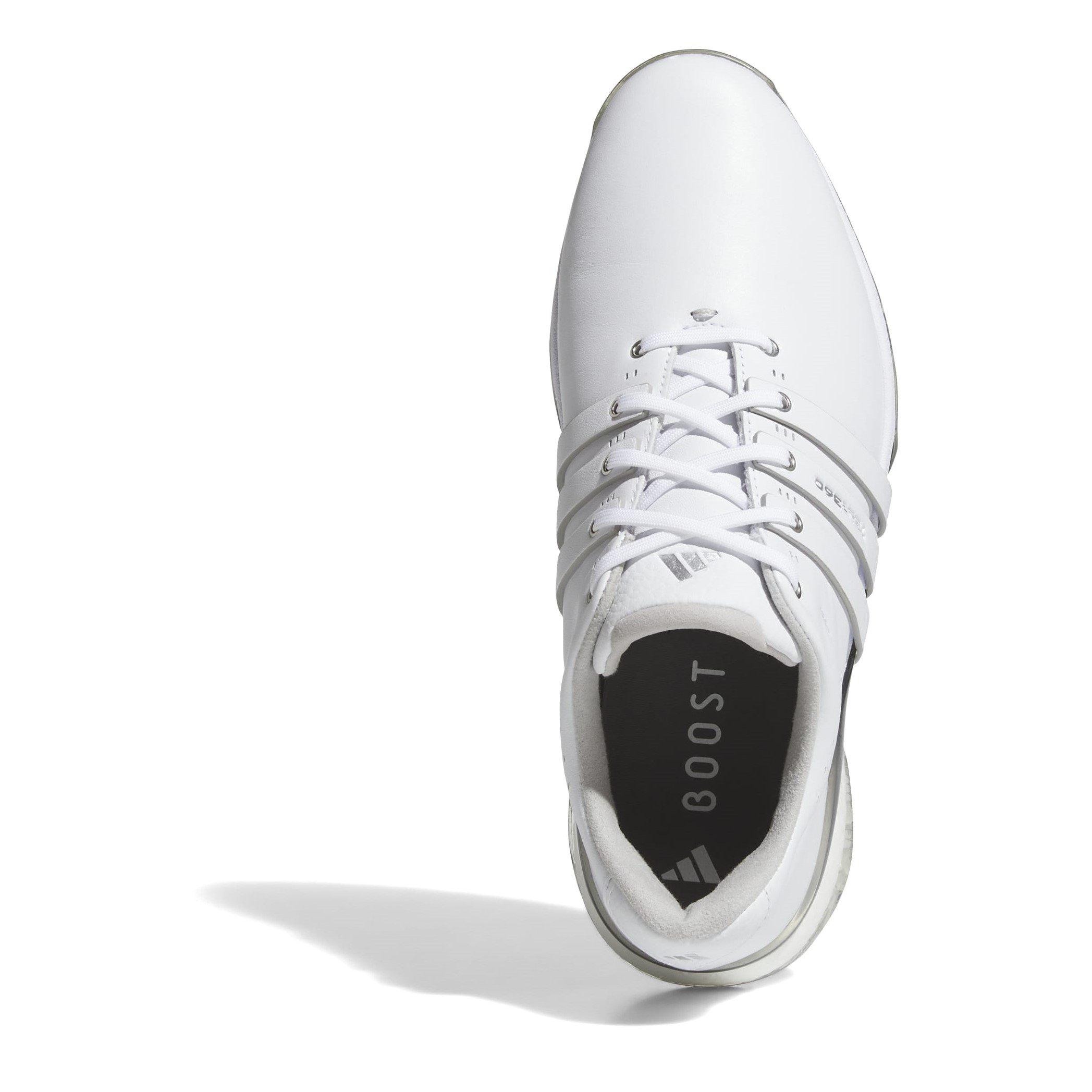 Bianco/Argento - adidas - Tour360 25 Wide Spikeless Golf Shoes Mens - 5