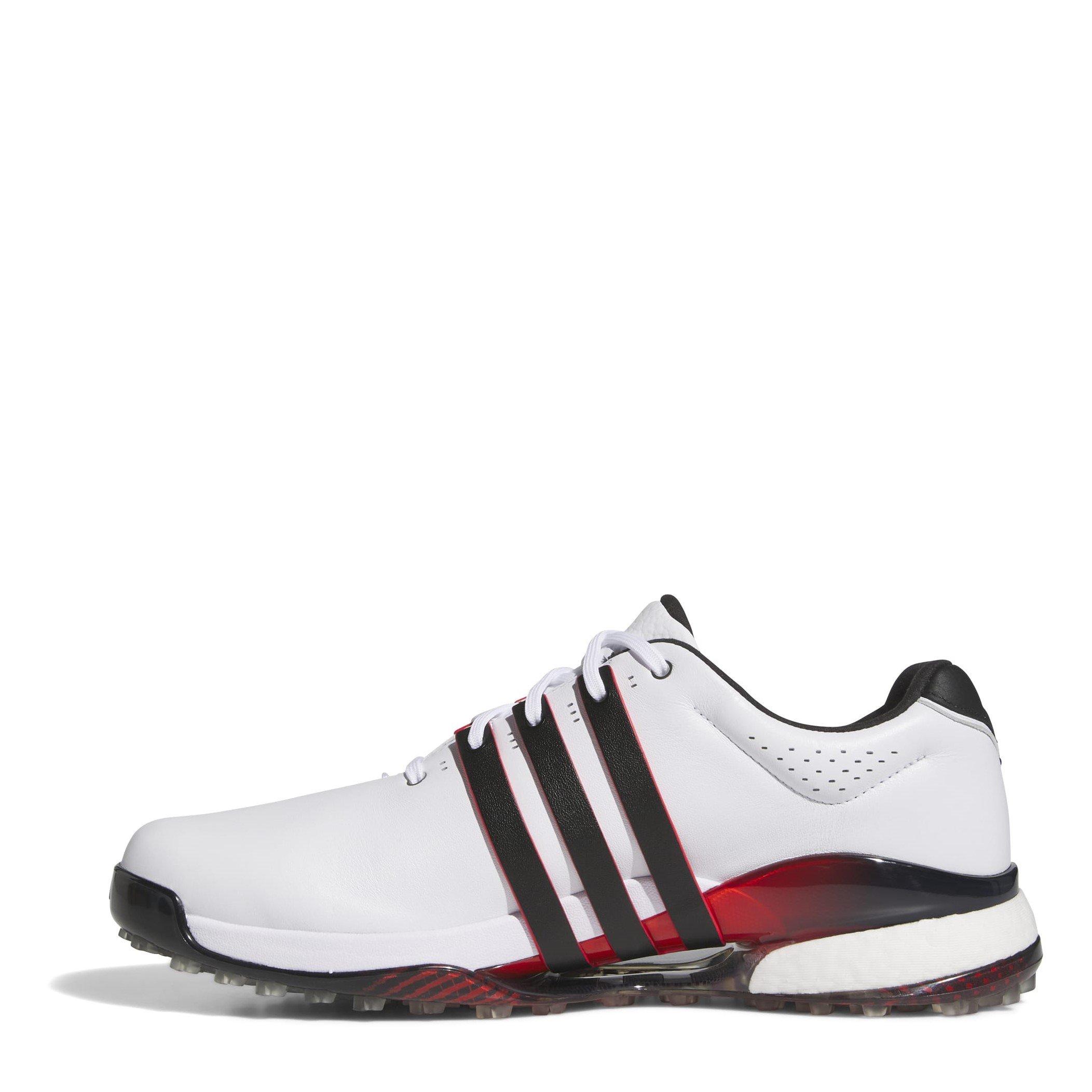 Wht/Blk/Rd - adidas - Tour360 25 Wide Spikeless Golf Shoes Mens - 2