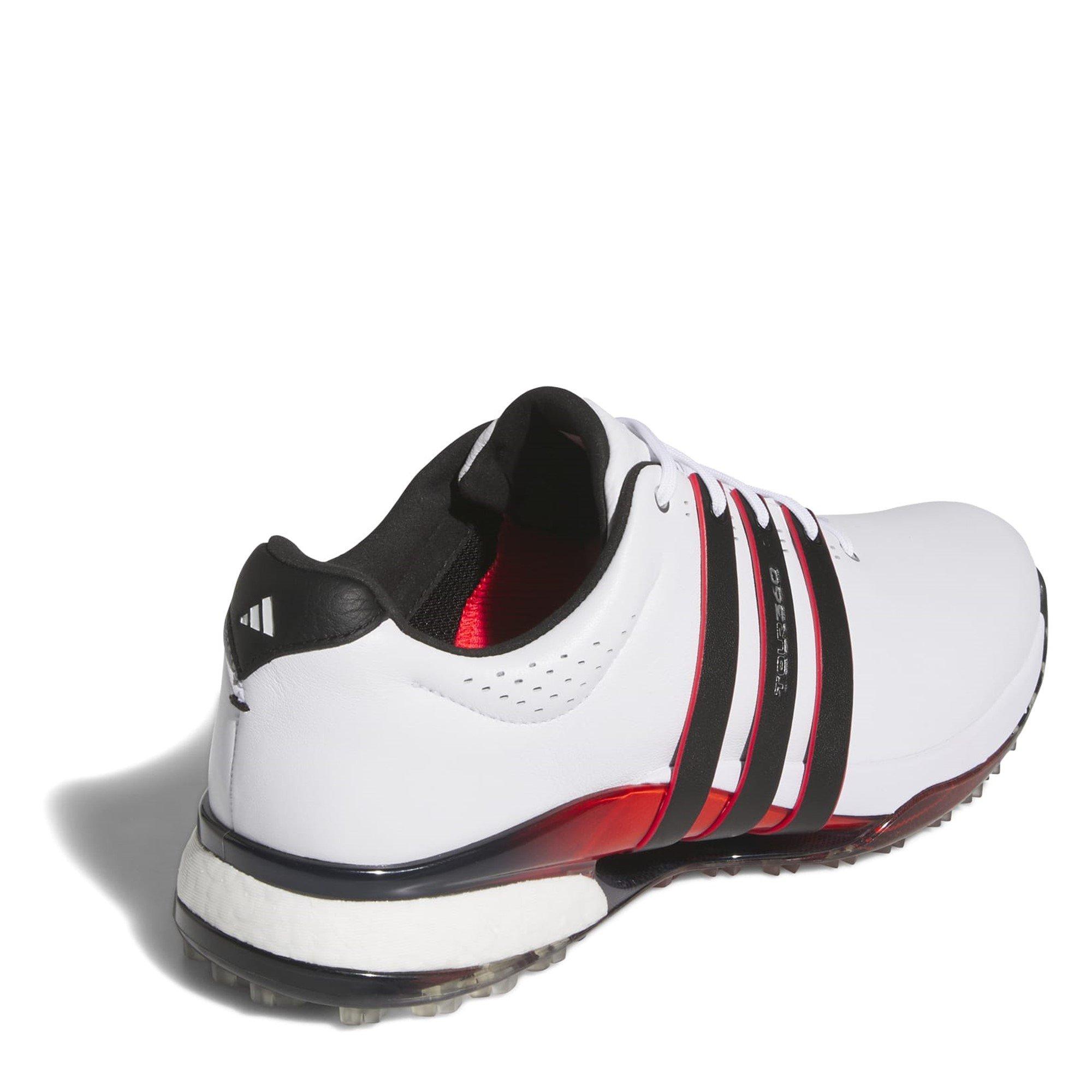 Wht/Blk/Rd - adidas - Tour360 25 Wide Spikeless Golf Shoes Mens - 4