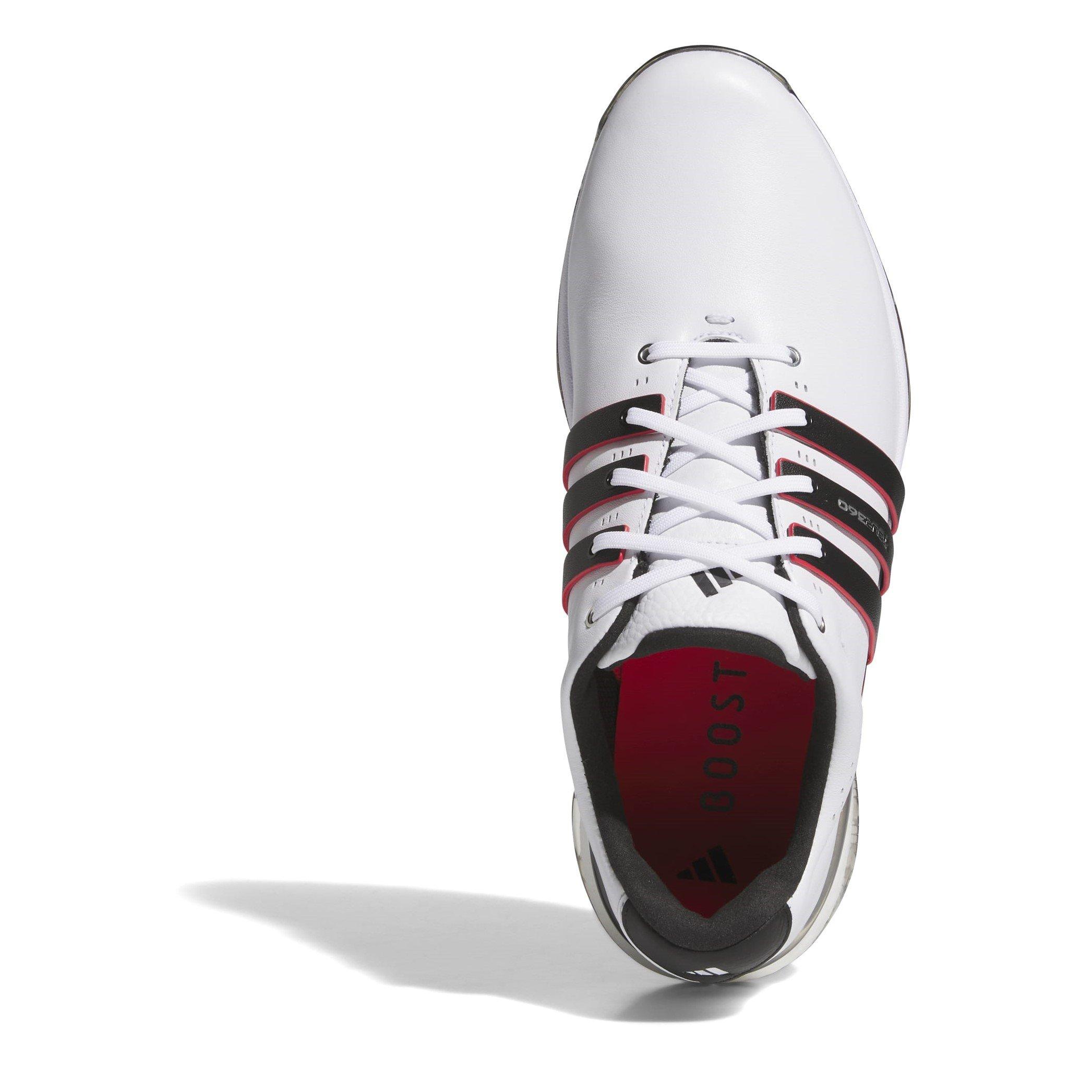 Wht/Blk/Rd - adidas - Tour360 25 Wide Spikeless Golf Shoes Mens - 5