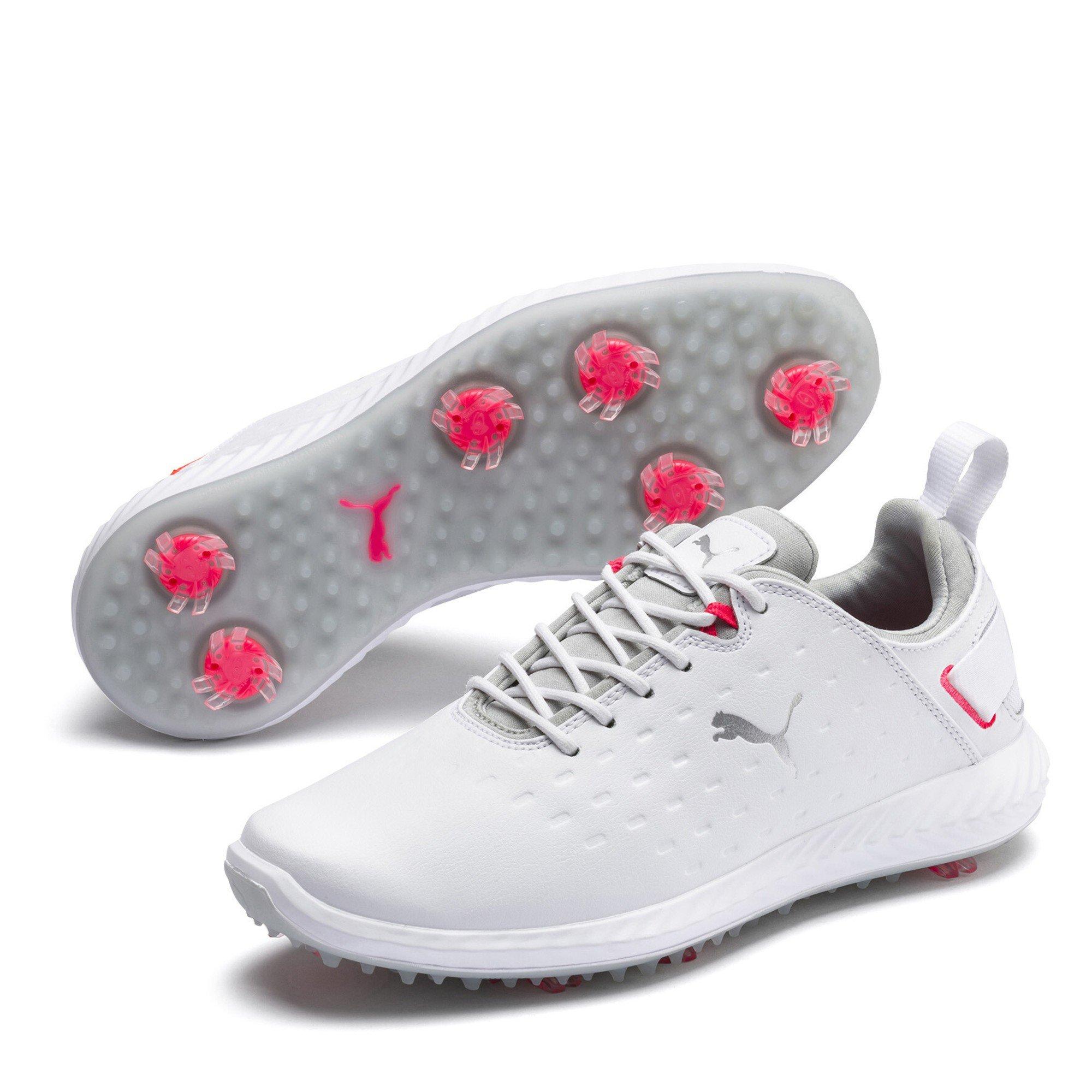 Puma Women's Ignite Blaze Pro Spikeless Golf Shoes - White/Highri - 4.5 (37.5)
