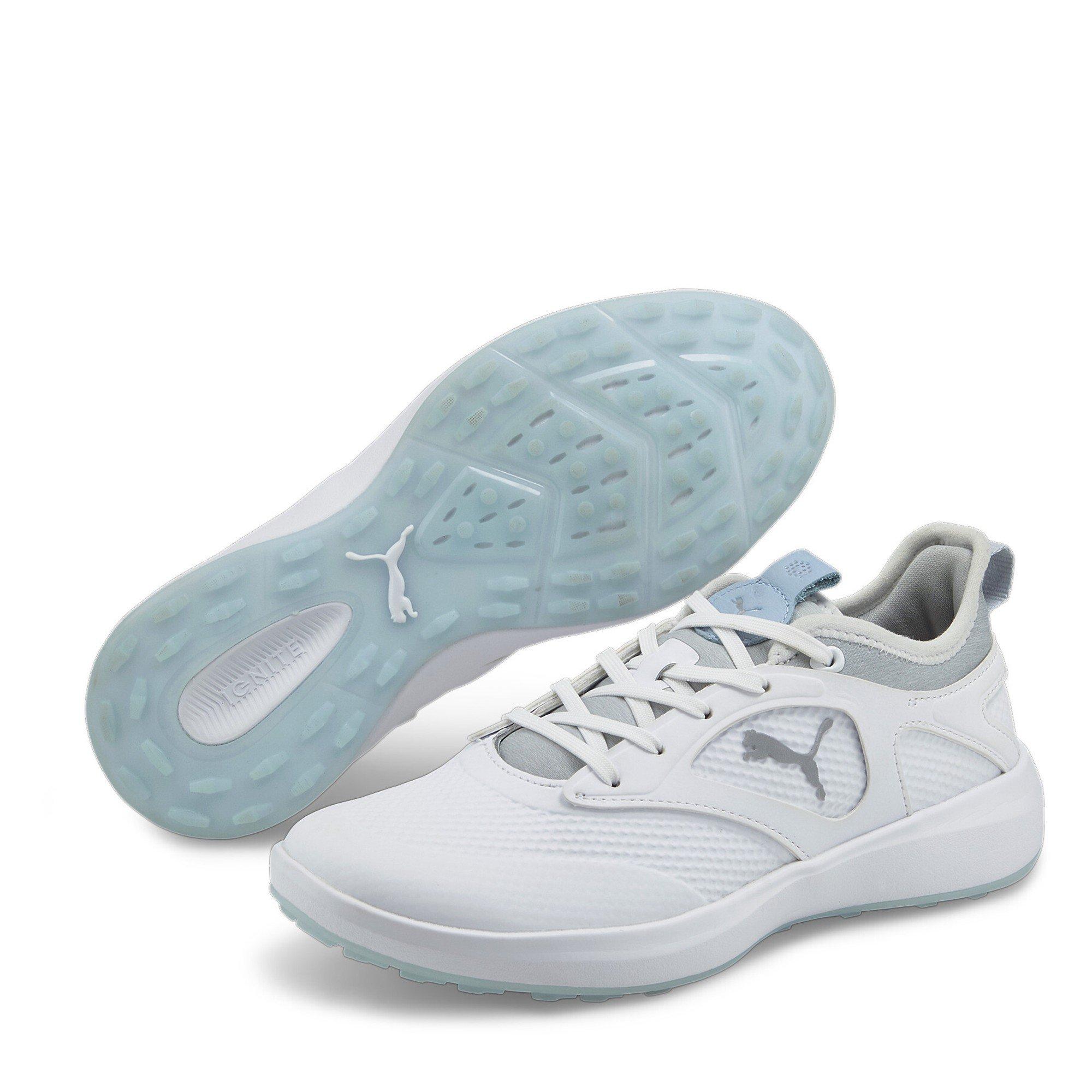 Puma Women's Ignite Malibu Spikeless Golf Shoes - Wht/Silver/G - 6 (39)