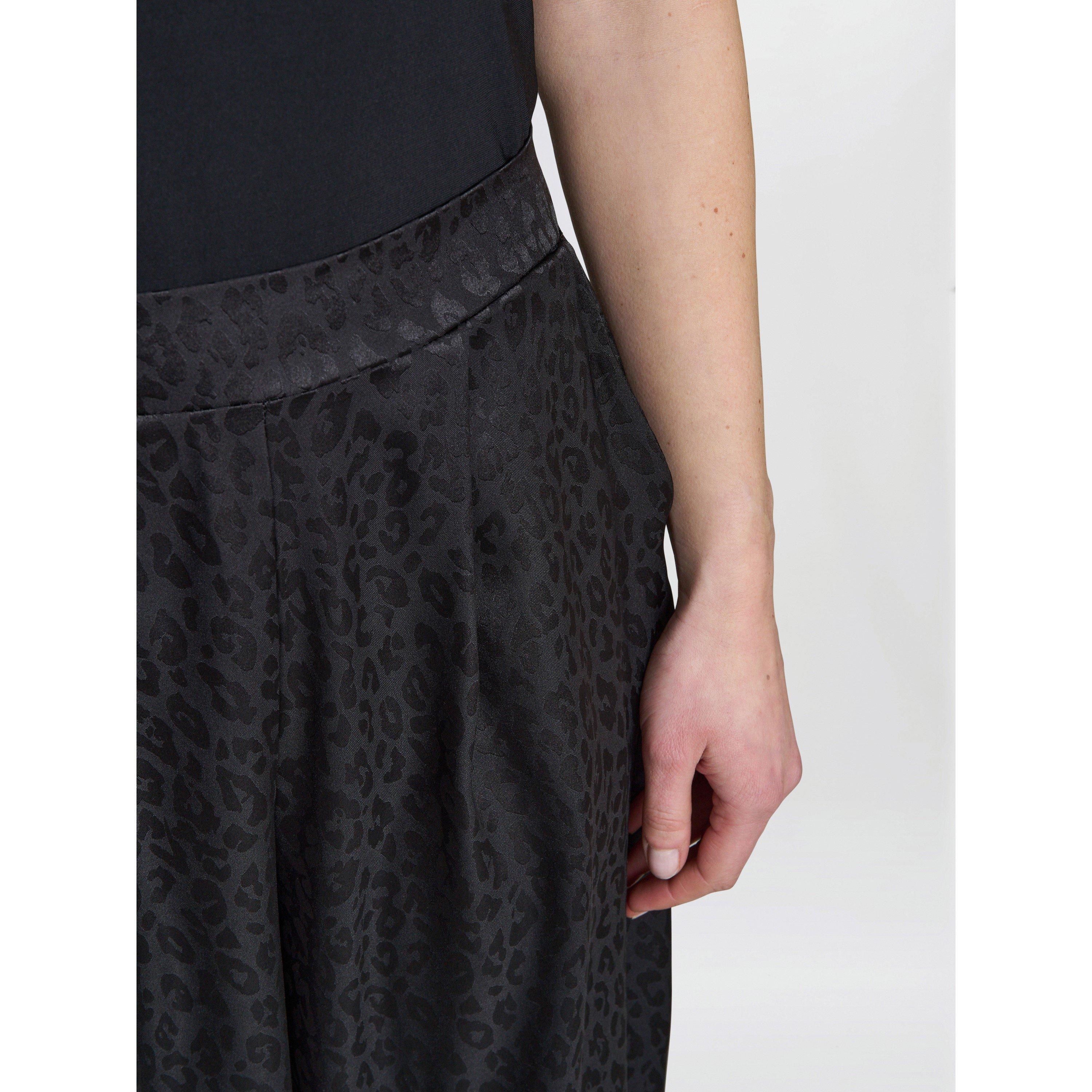 Black - Gina Bacconi - Sabine Satin Jacquard Pull On Trouser - 3