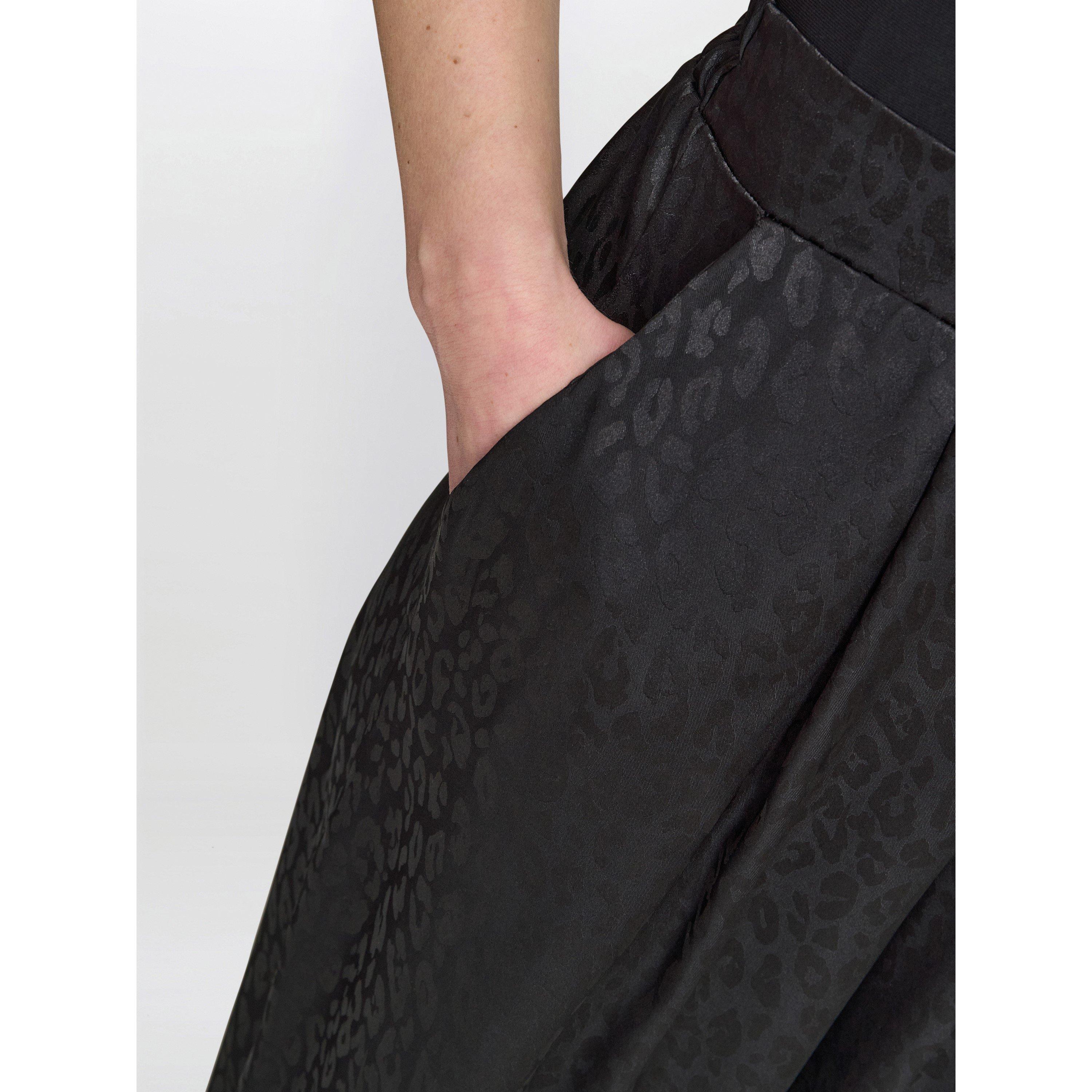 Black - Gina Bacconi - Sabine Satin Jacquard Pull On Trouser - 5