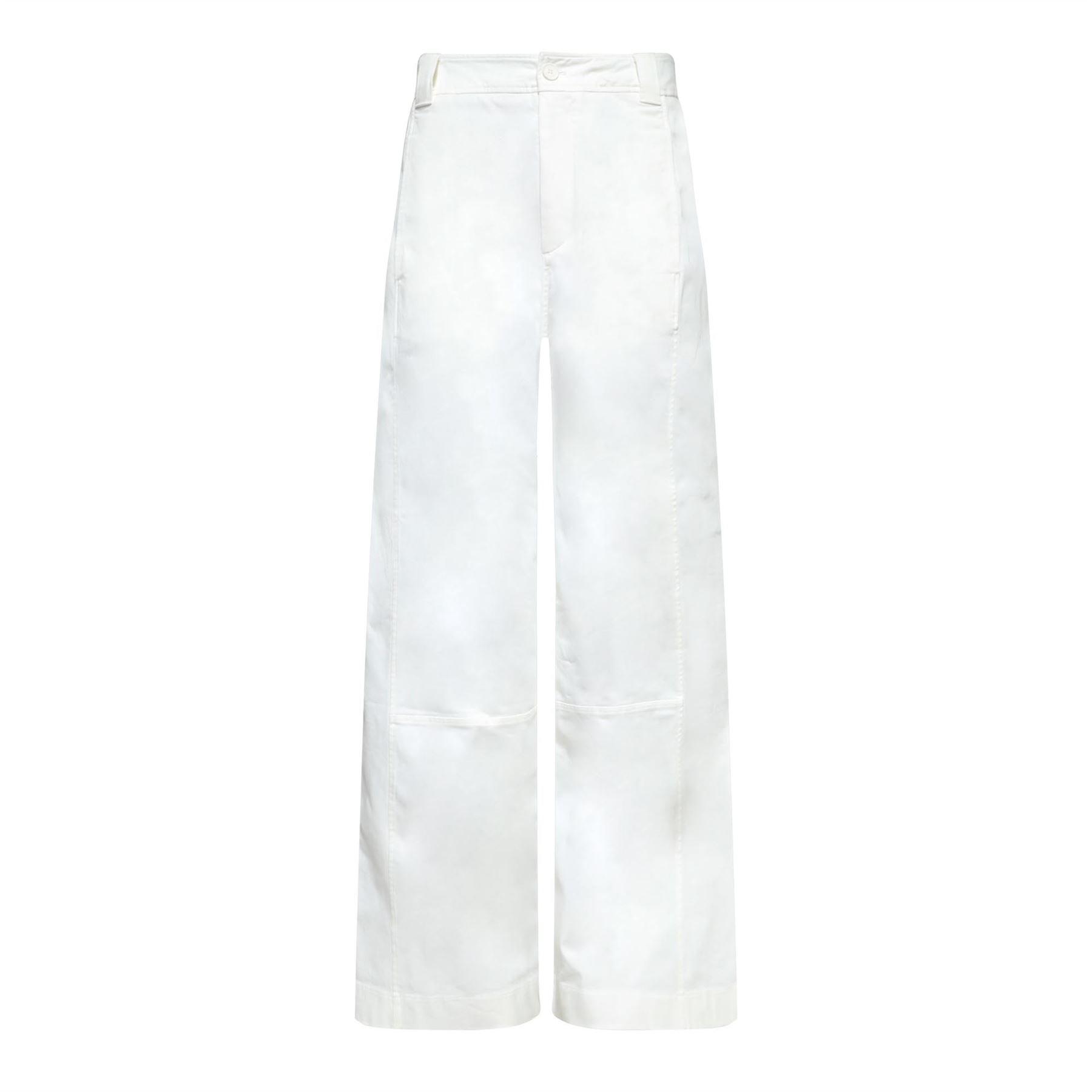 Cream - Lacoste - Cotton Gabardine Trousers - 1