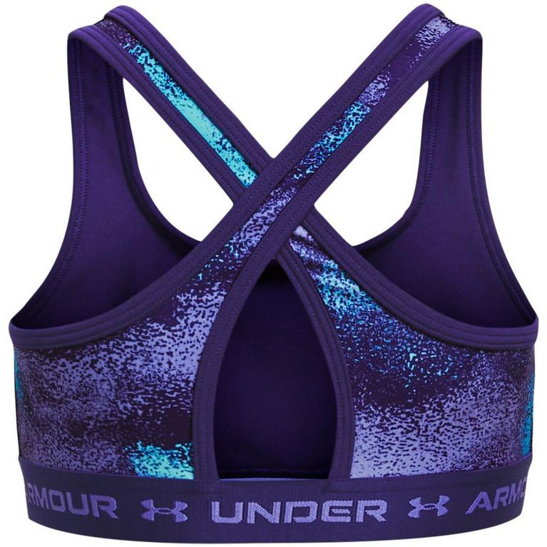 Sonar Bleu - Under Armour - UA Mid Crossback Printed treningoves Bra Girls - 2