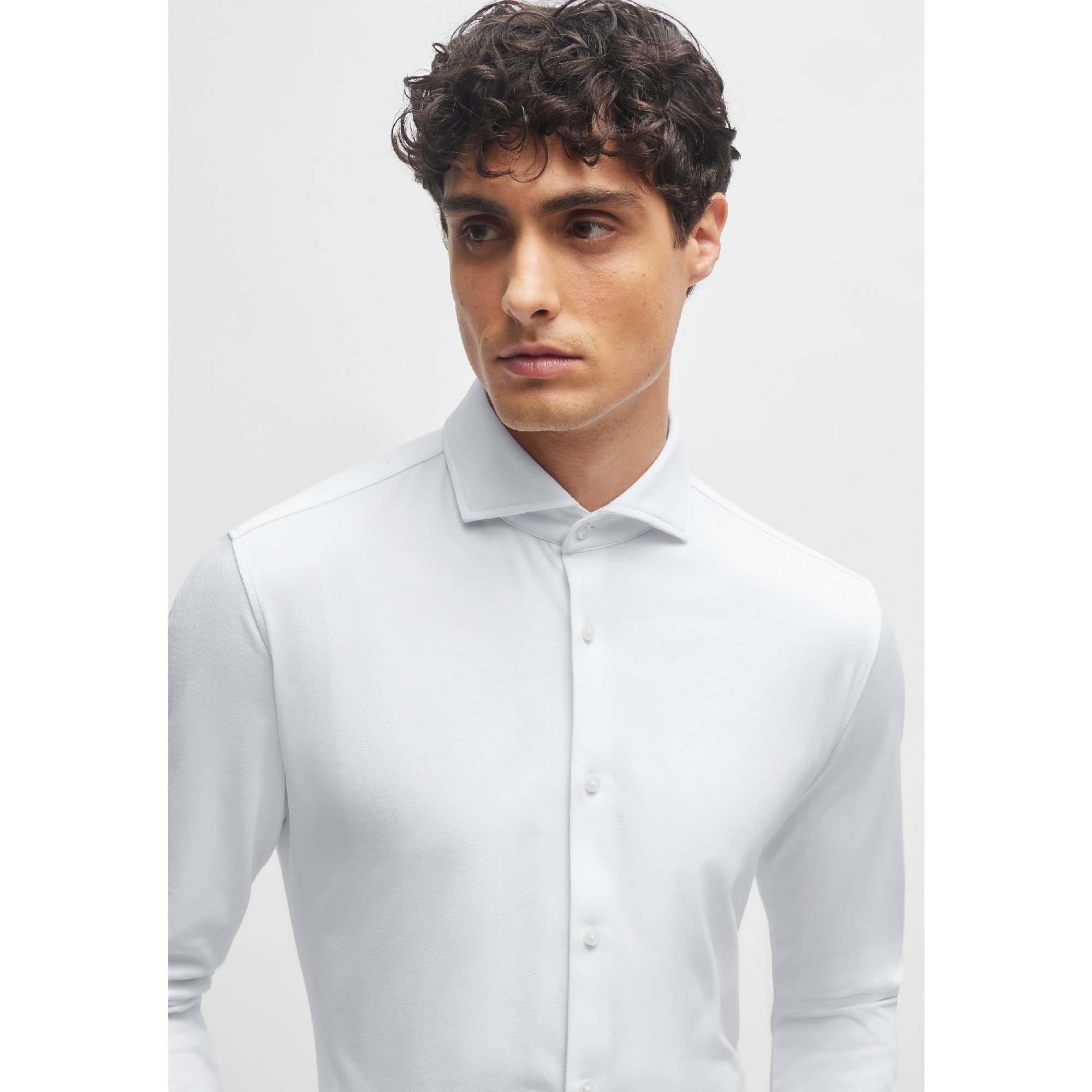 White - Boss - P-Hank-Spread-C1-222 Slim Fit Shirt - 2
