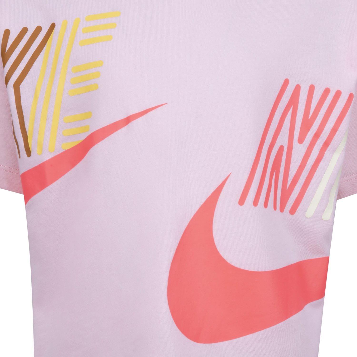 Pink - Nike - Lets Roll Boxy T-Shirt & Shorts Set - 4
